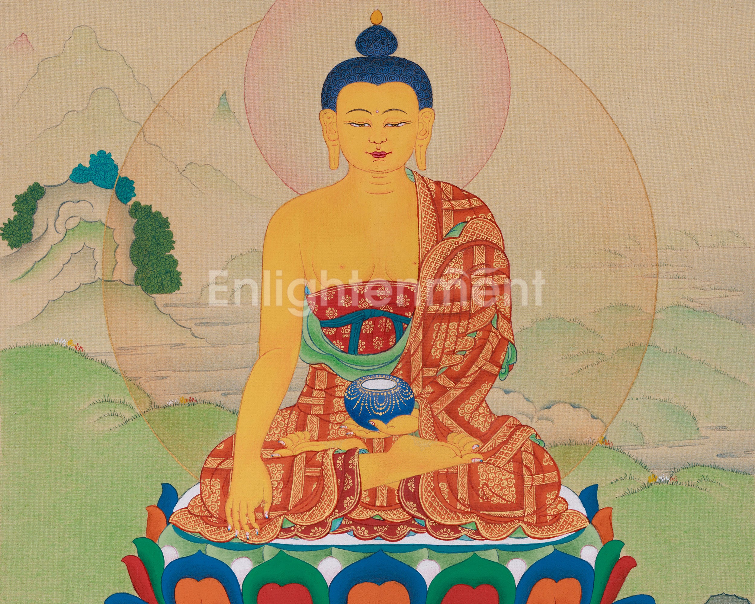 Tibetan Gautama Buddha Painting | Buddha of Enlightenment