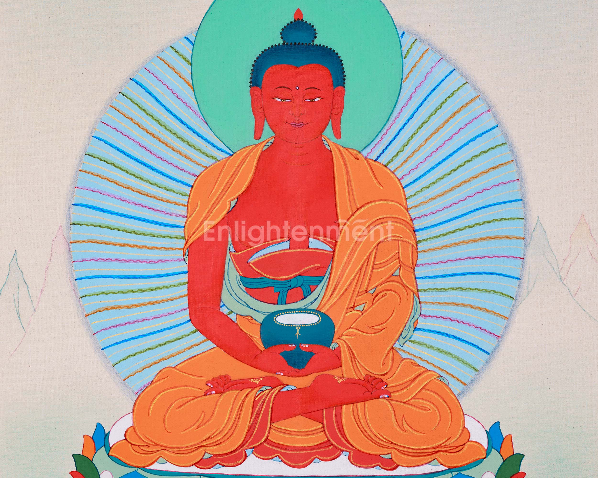 Perfect Amitabha Buddha Thangka for Practice