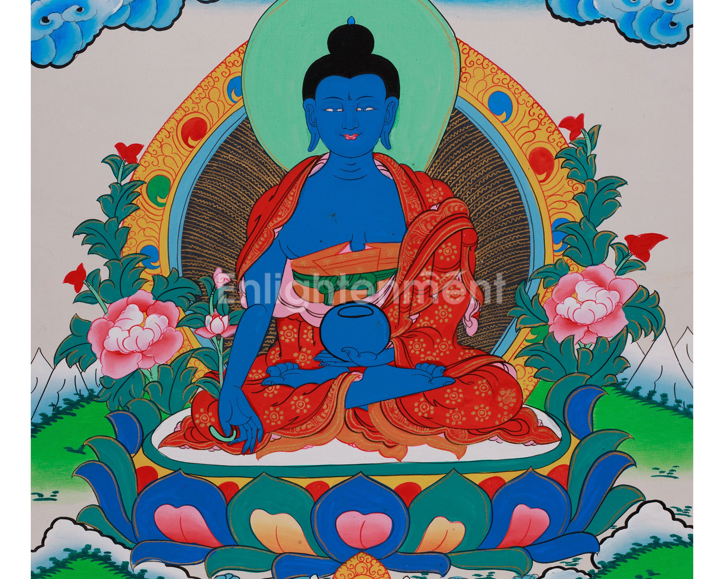 Tibetan Medicine Buddha | Sacred Guardian of Health and Enlightenment