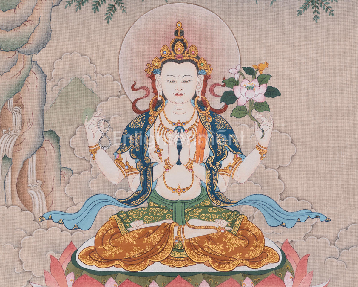 Chenrezig Tibetan Buddhist Art | Revered Bodhisattva Avalokiteshvara
