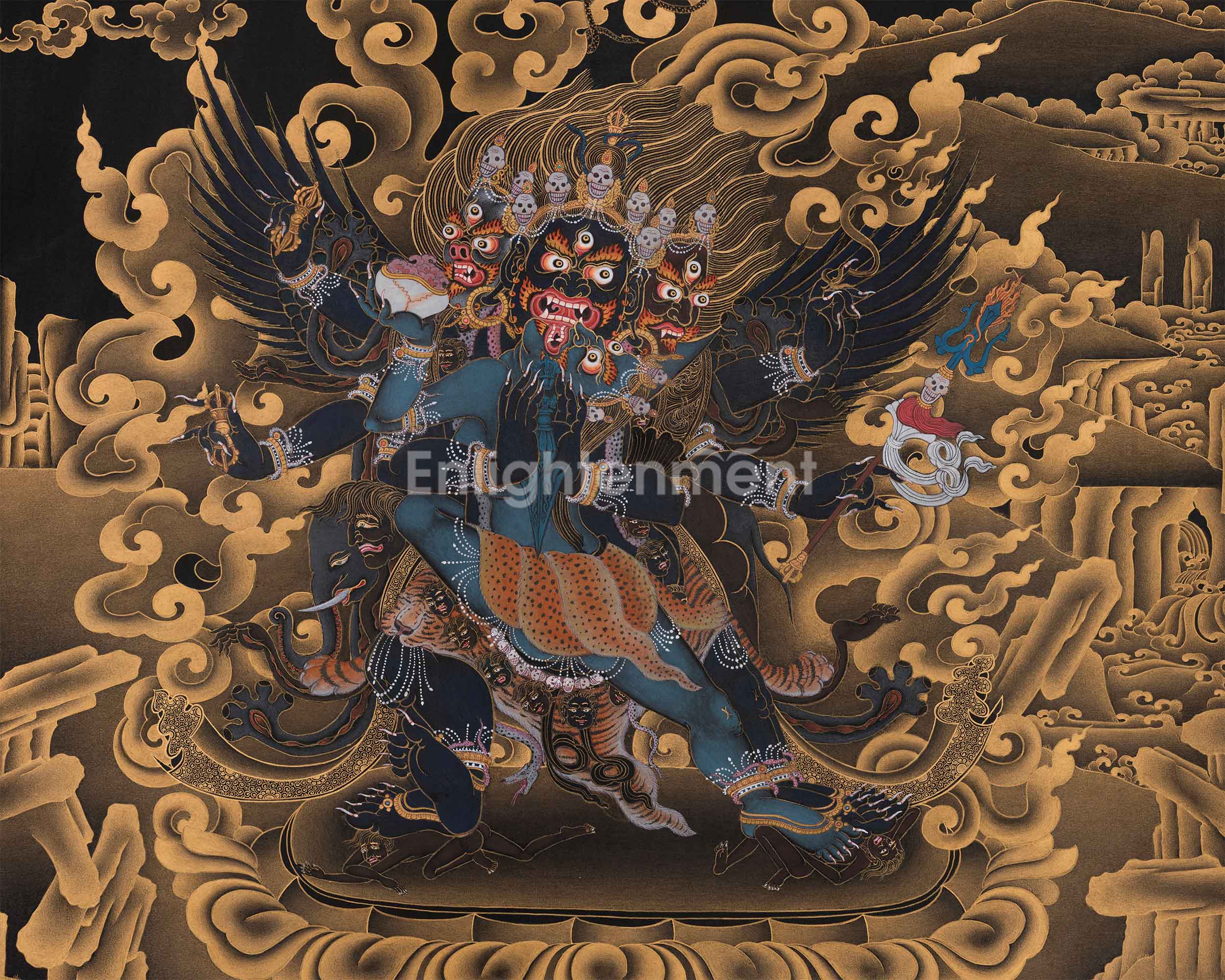 Vajrakilaya Sacred Artwork | Wrathful Wisdom Deity of Spiritual Protection