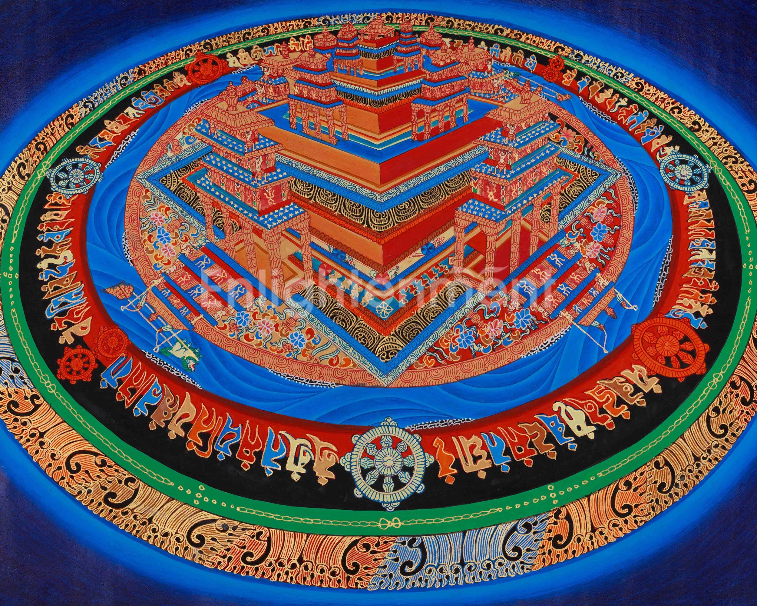 Traditional Three-Dimensional Kalachakra Mandala | The Divine Palace of Enlightenment