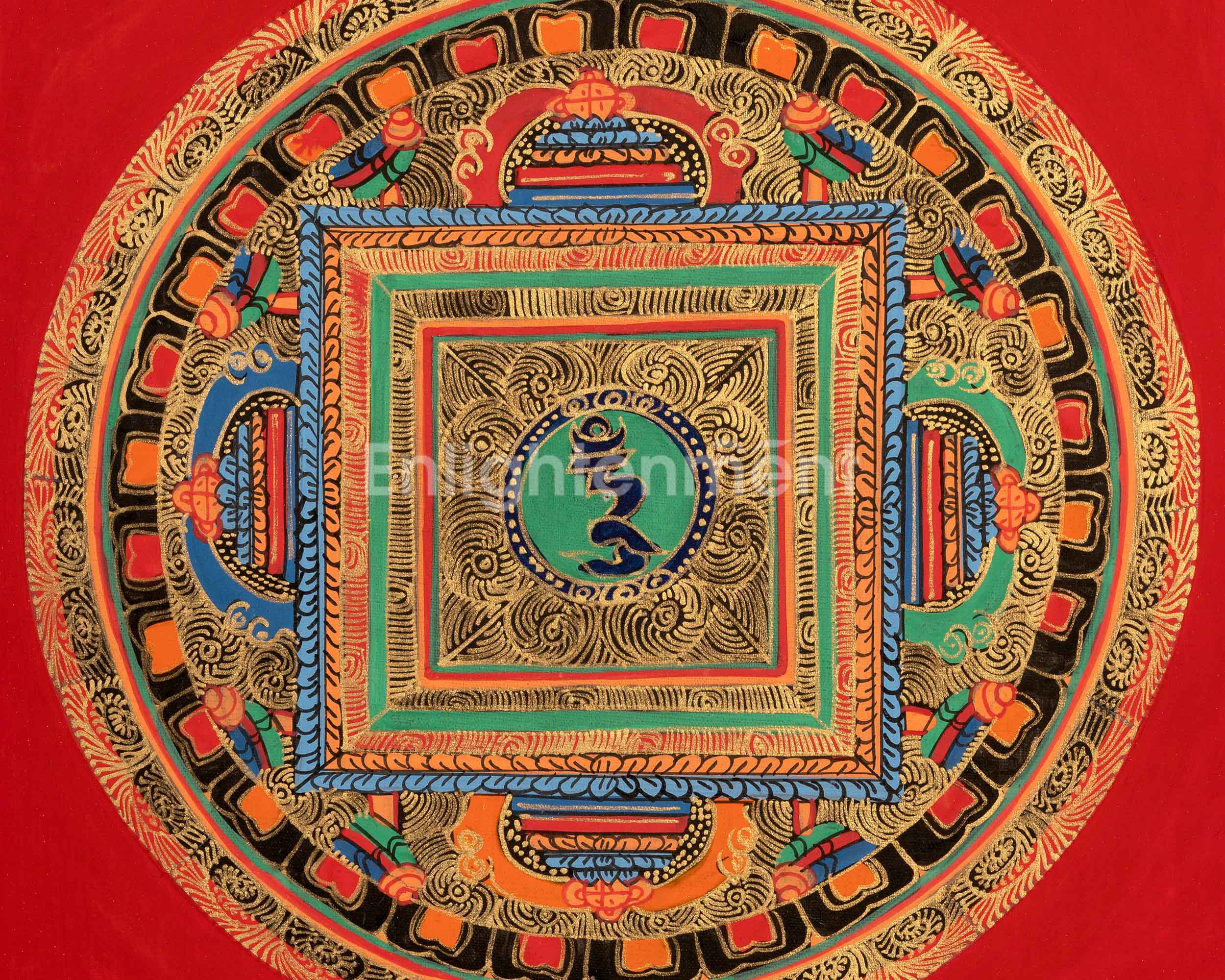 Tibetan Mantra Mandala | Vibrant Symbolism for Mindfulness and Balance
