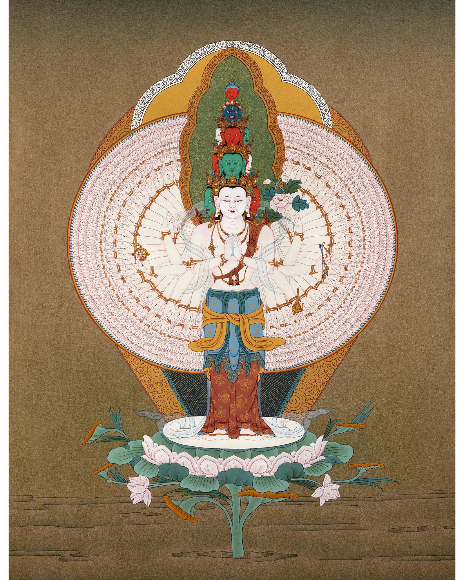 1000 armed Chenrezig Thangka | Buddhist Art