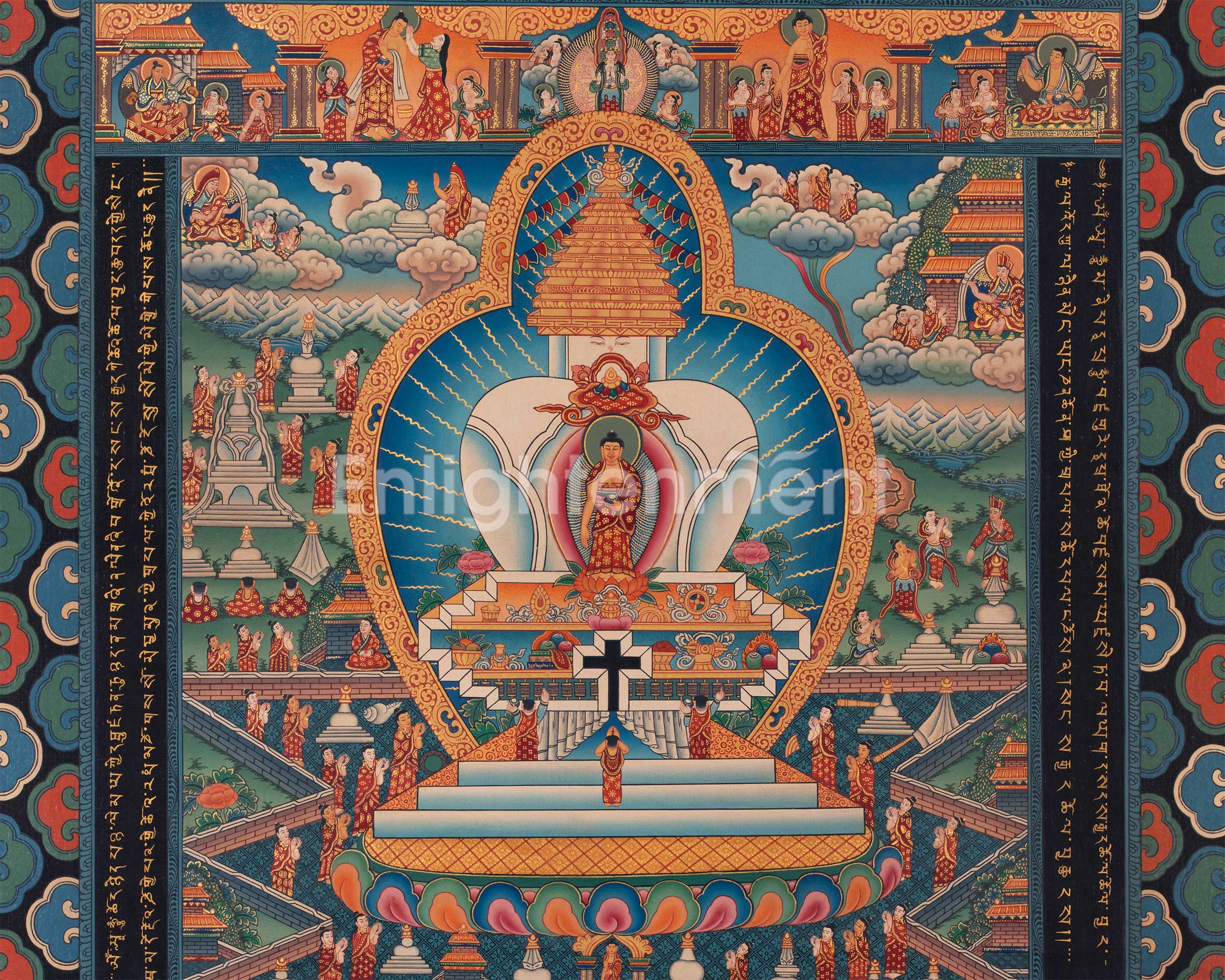 Buddhist Stupa Thangka | Buddhist Painting