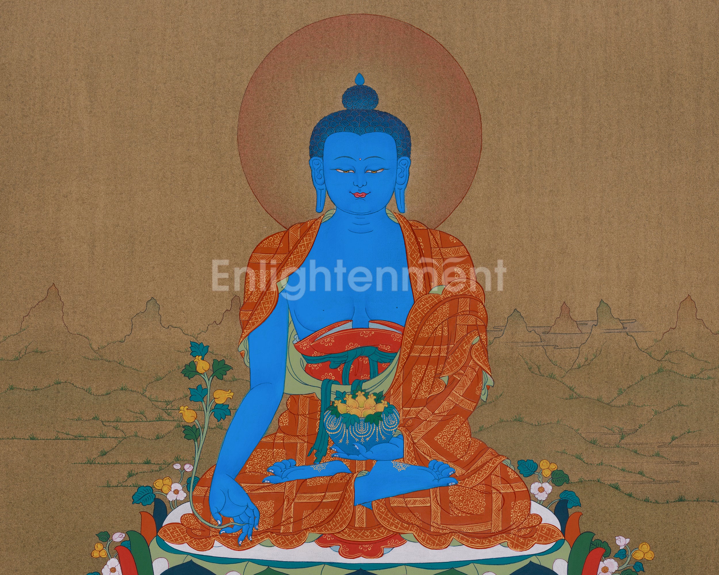 Bhaisajyaguru Buddha Art | The Healing Buddha of Medicine and Compassion