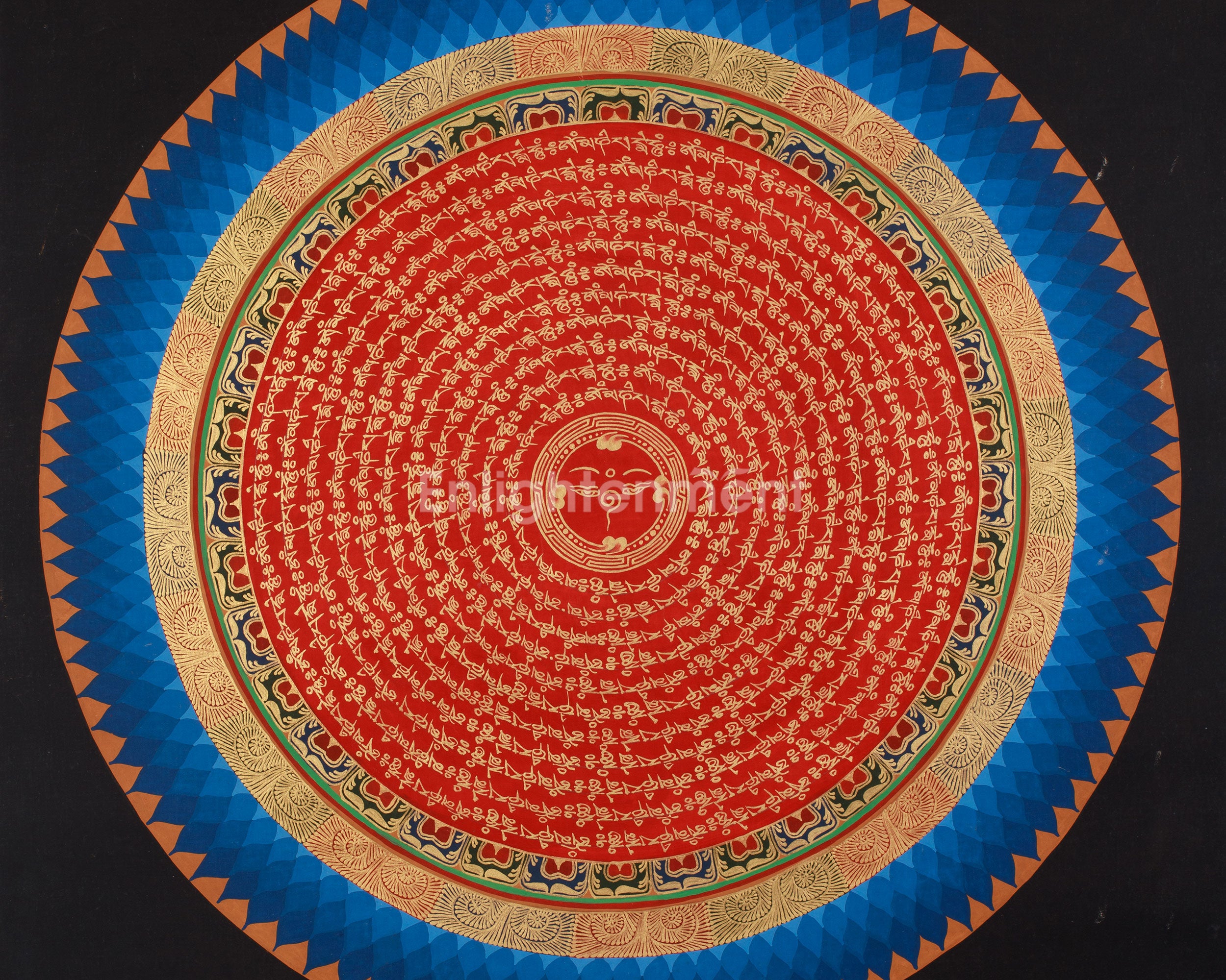 Traditional Thangka of Mantra Mandala | A Masterpiece of Sacred Artwork