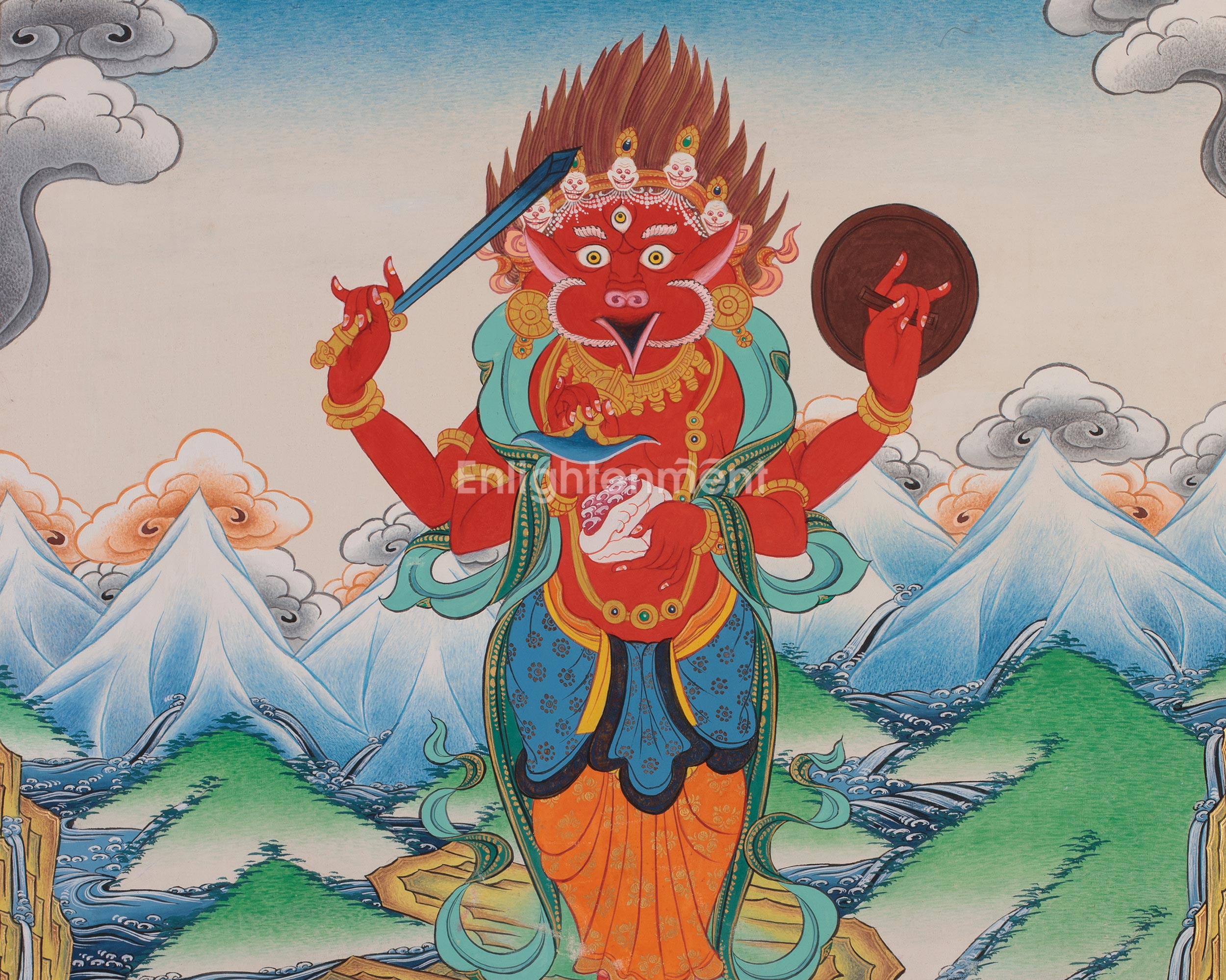 Garuda Thangka | Buddhist & Hindu Deity of Protection