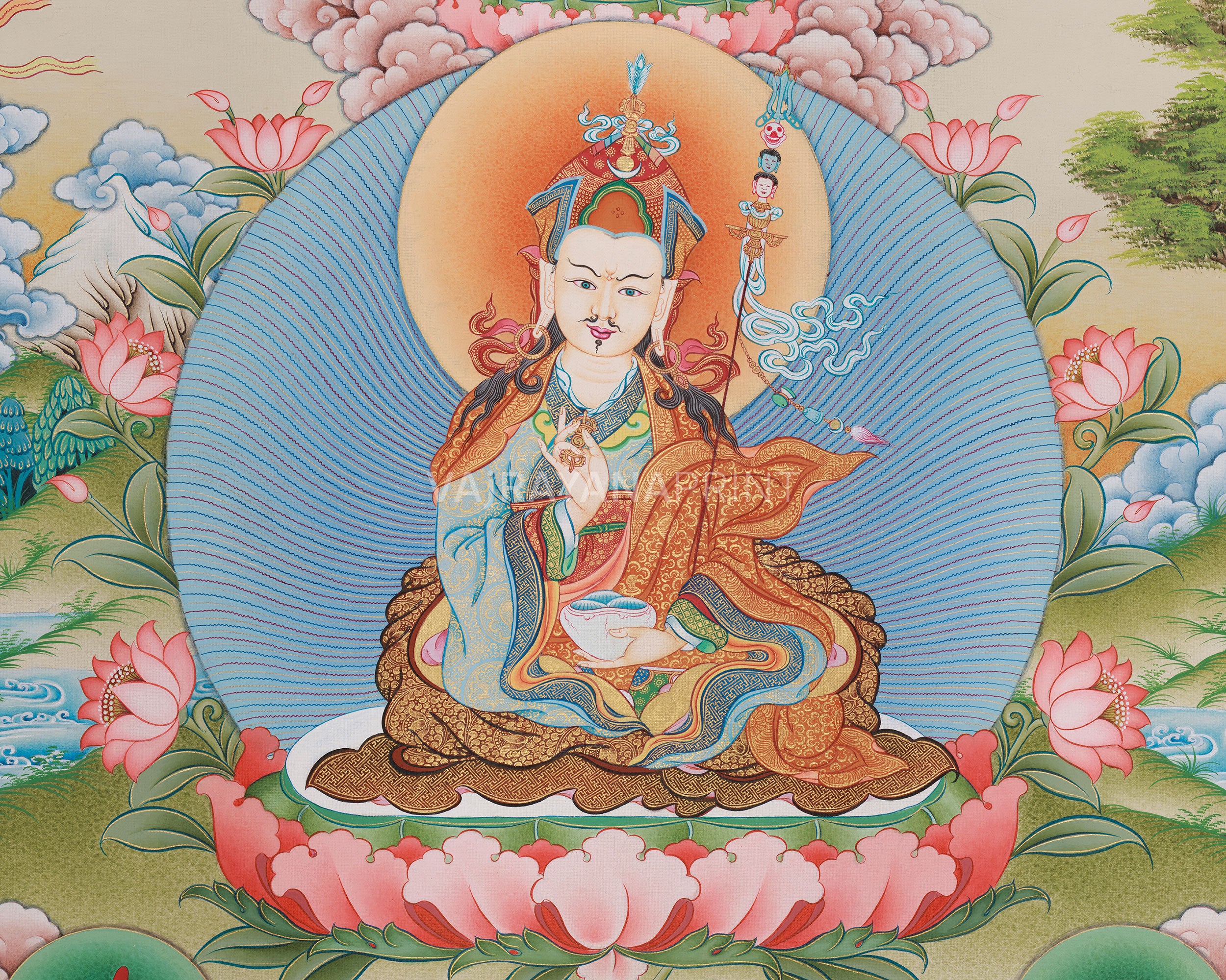 Guru Rinpoche, Padmasambhava Canvas Print | Lotus-Born Master | Buddhist Masters