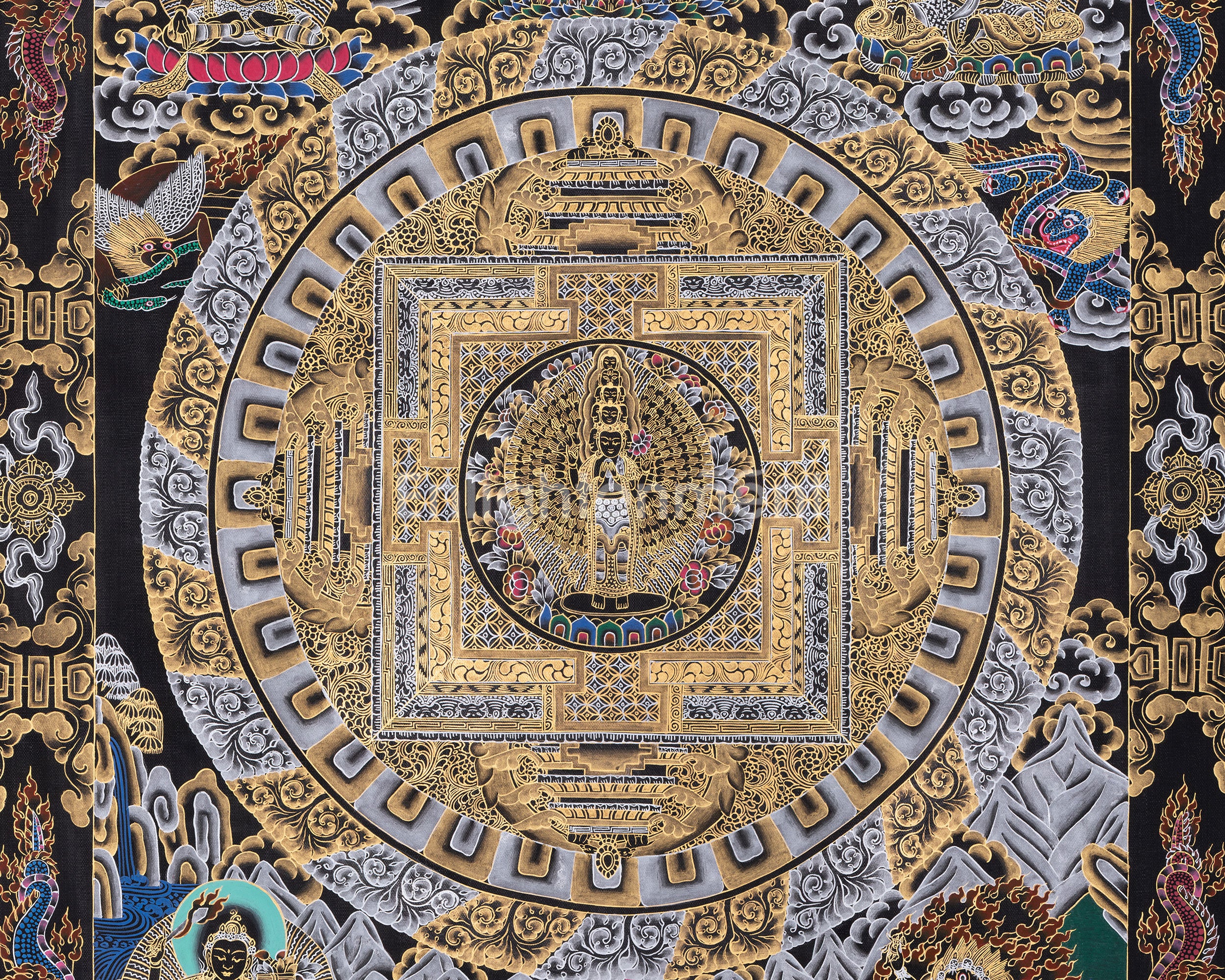 1000 Armed Chenrezig Mandala | Thangka of Boundless Compassion