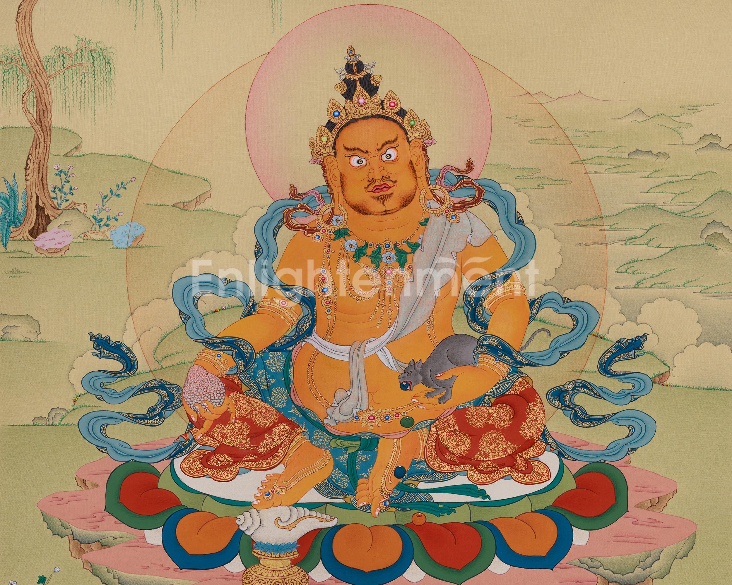 Tibetan Dzambhala Artwork | Symbolized Wealth, Abundance, and Generosity