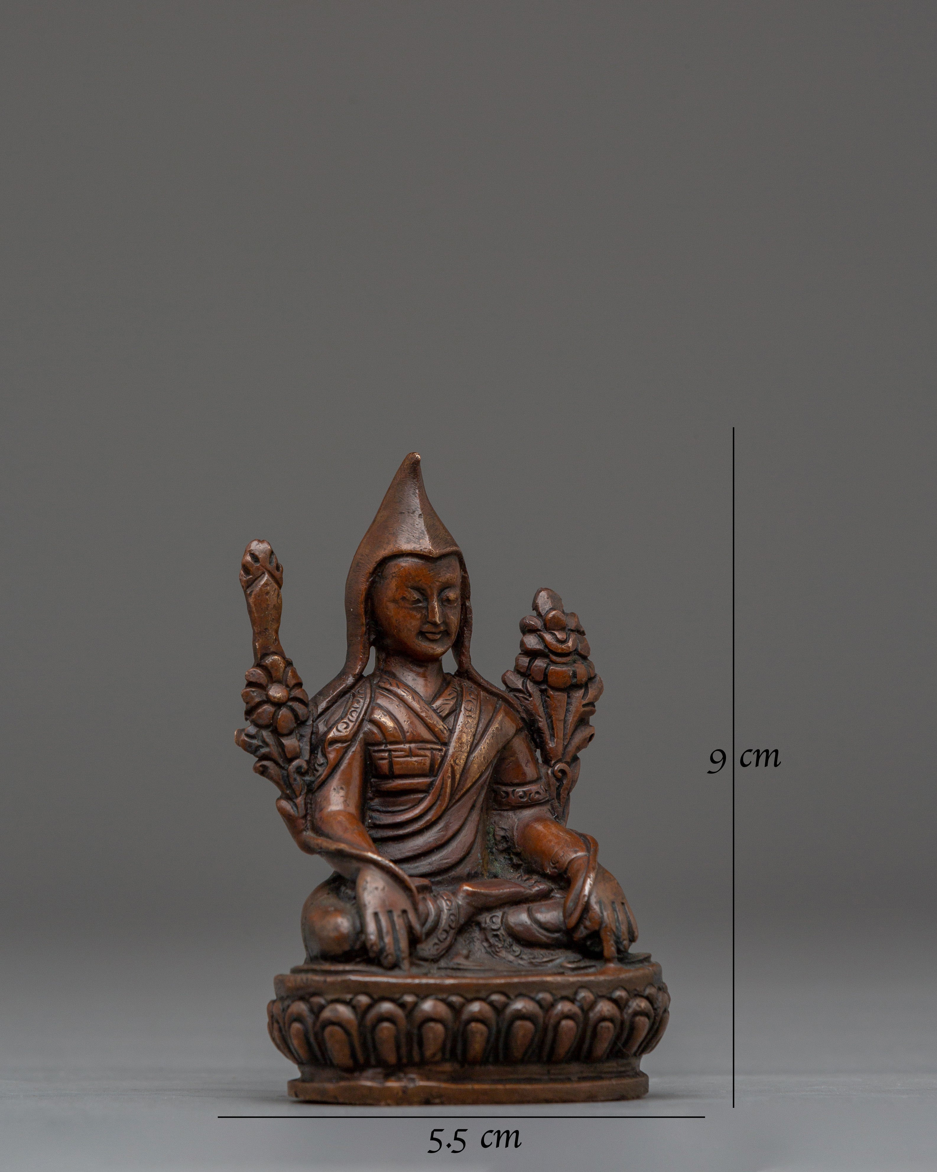 Oxidized Copper Longchenpa Statue