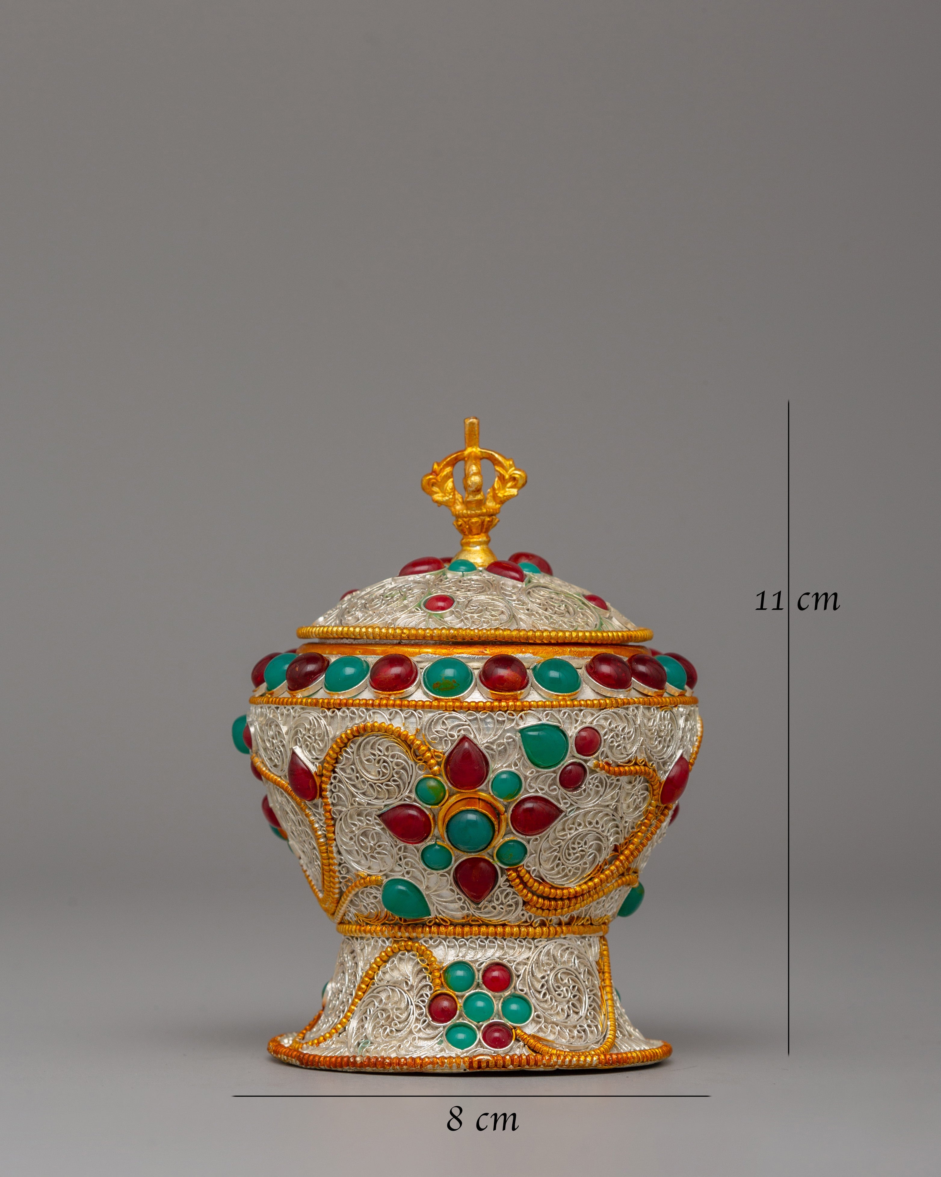 Copper Rice Pot with Filigree | Tibetan Offering Bowl