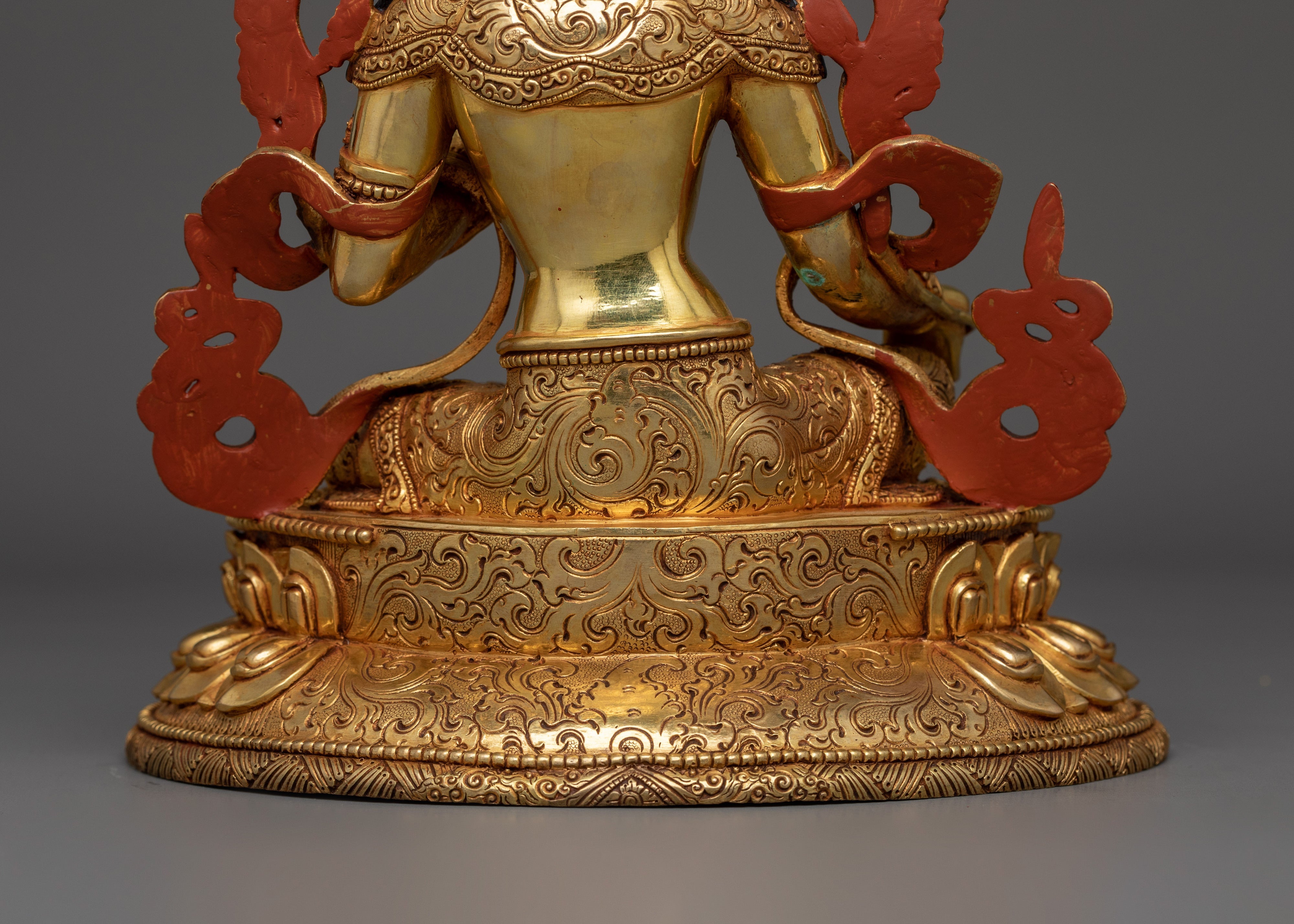 Green Tara Compassionate Goddess | Gold Gilded Sculpture