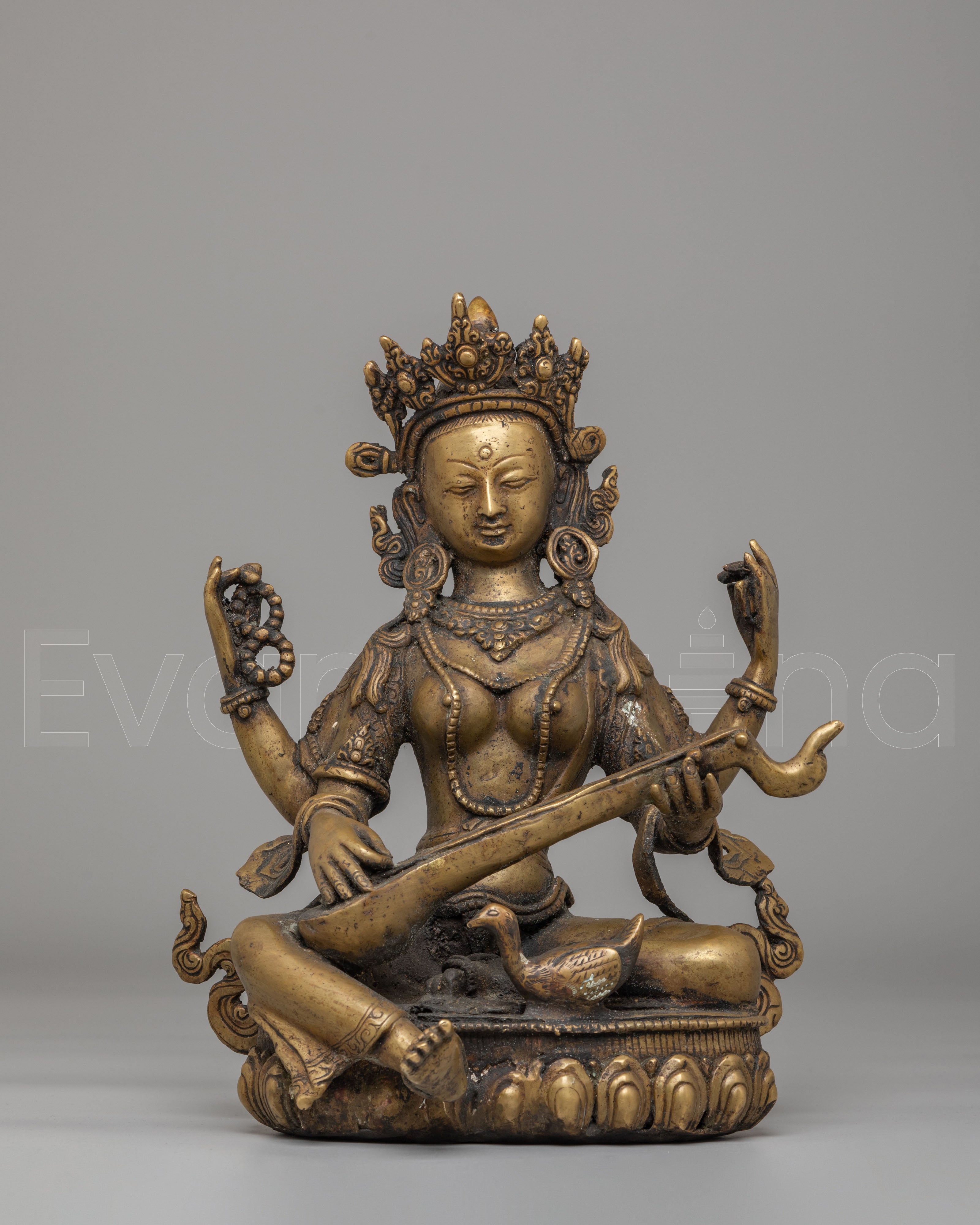 Divine Saraswati Statue