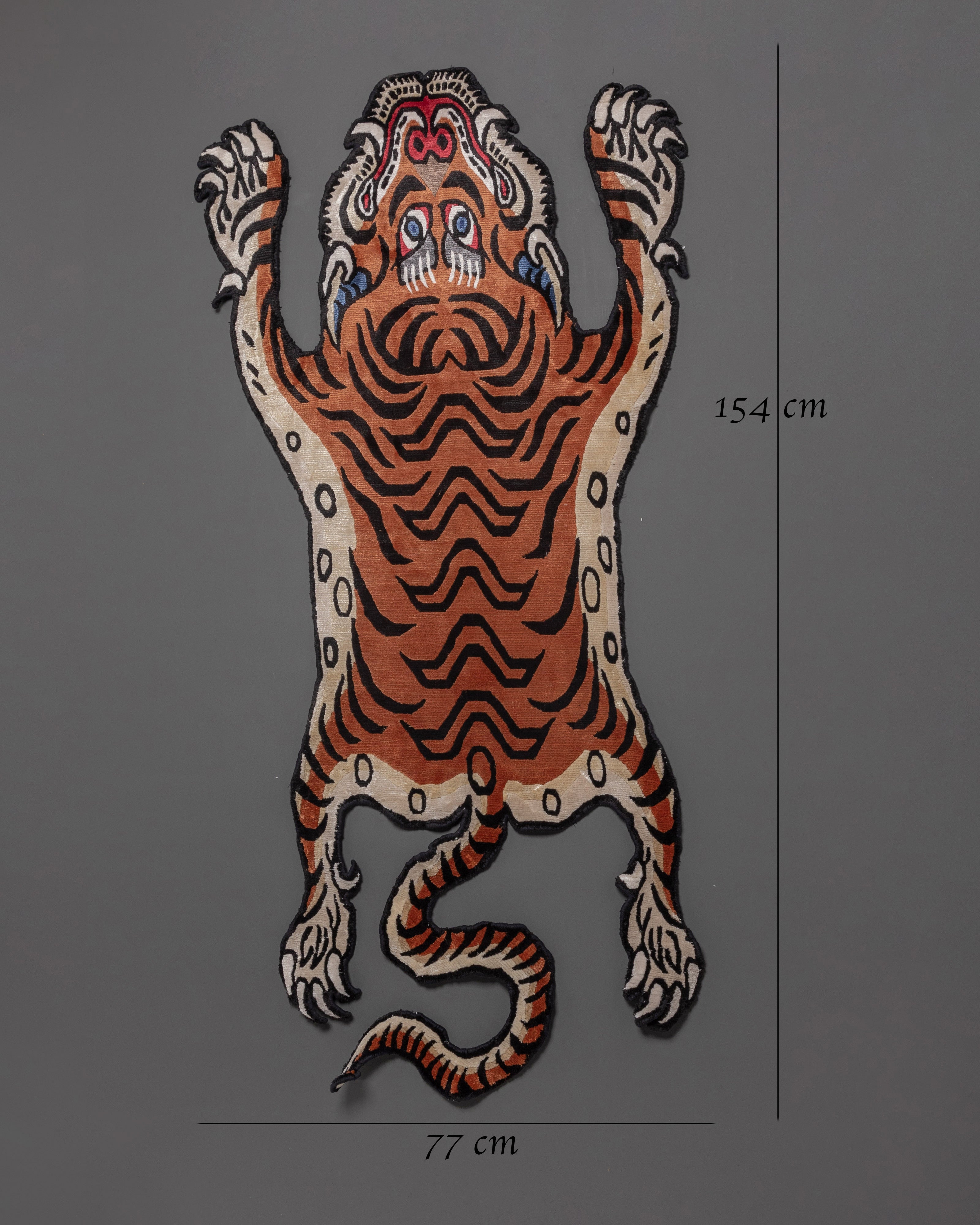 Handwoven Tiger Design Rug | For Home Decor
