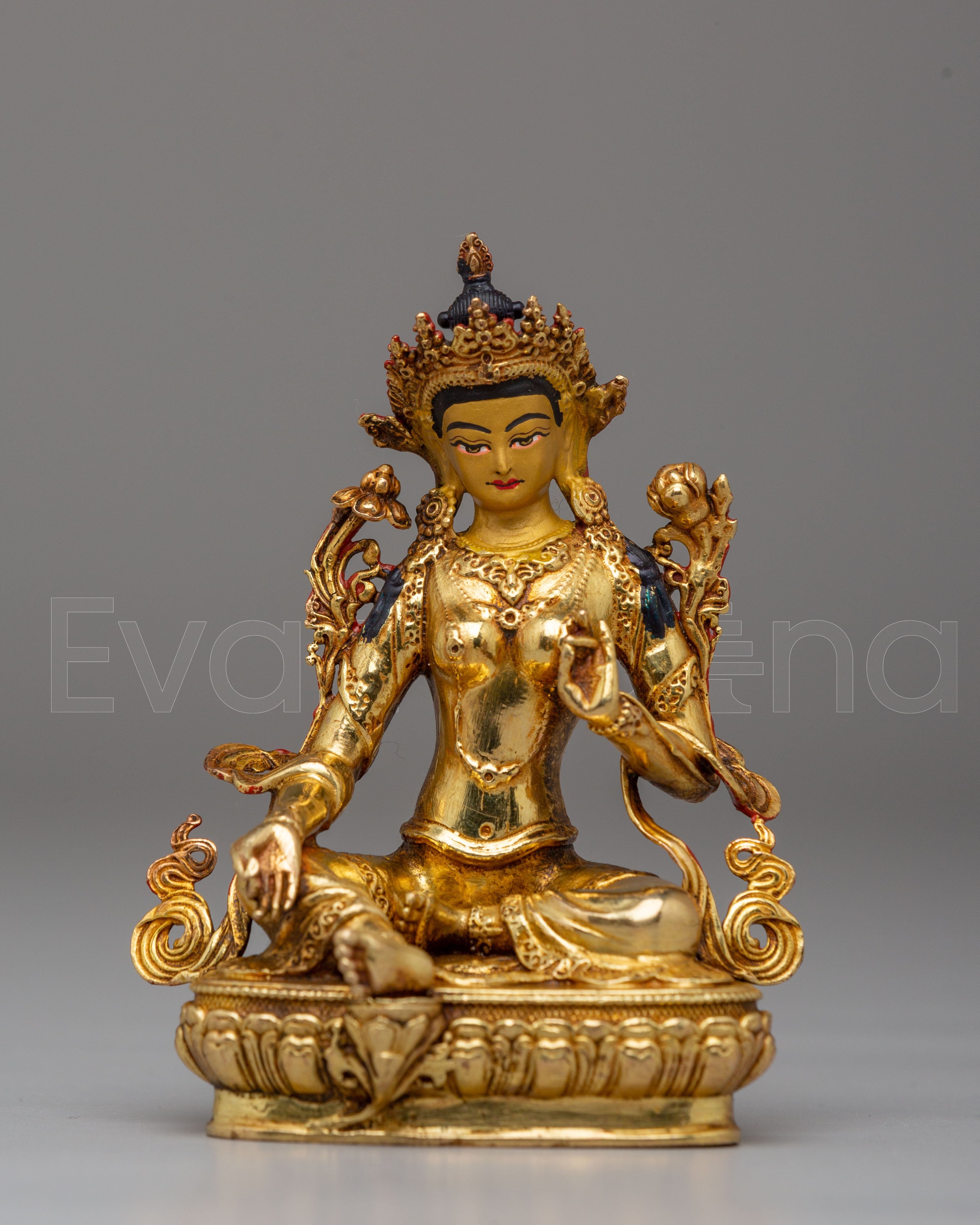 Compassionate Green Tara Handmade Figurine for Decor