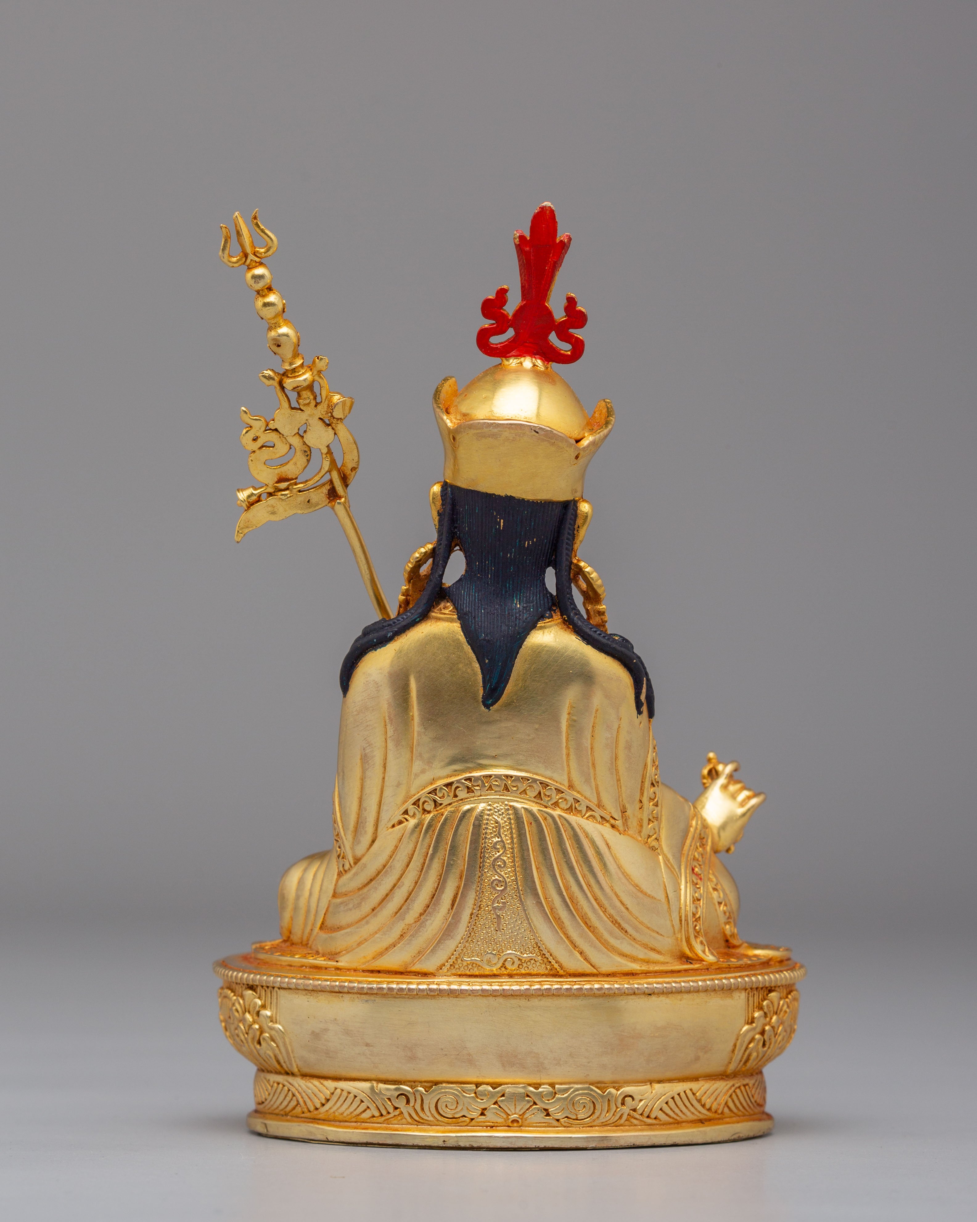 Handmade Guru Rinpoche Buddhist Statue | Tibetan Masterpiece for Spiritual Decor