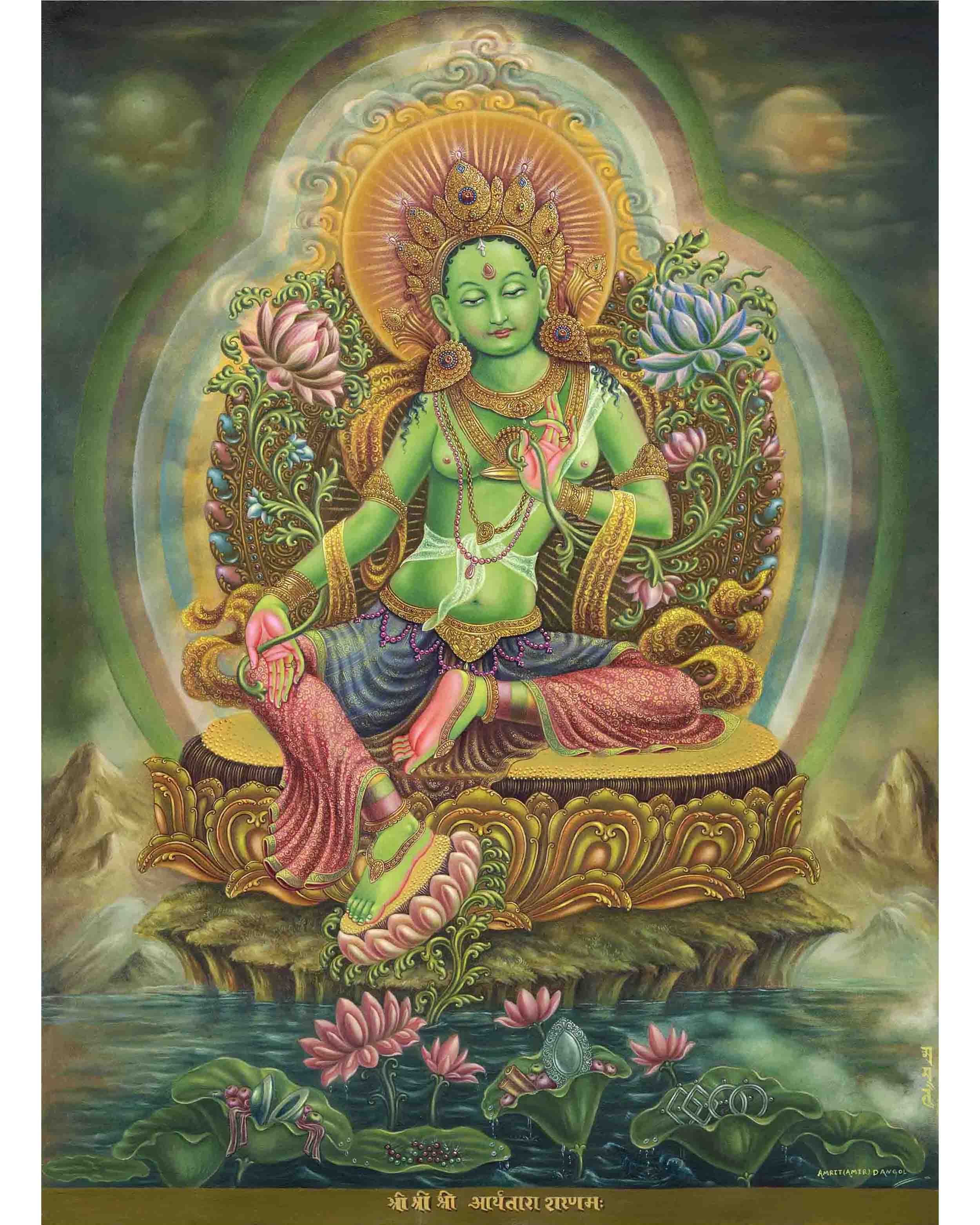 green-tara-canvas-print