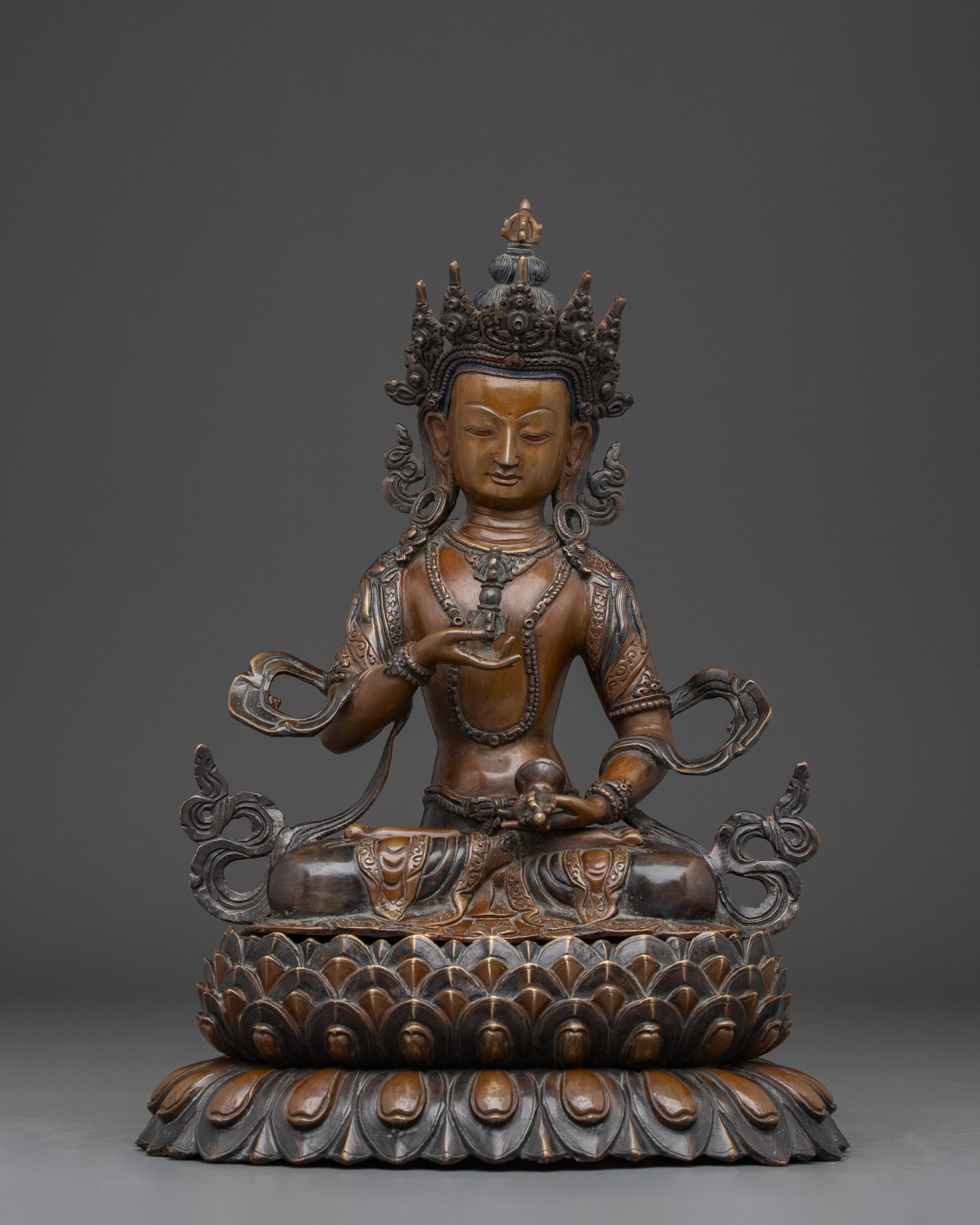 Handcrafted Oxidized copper Vajrasattva Art