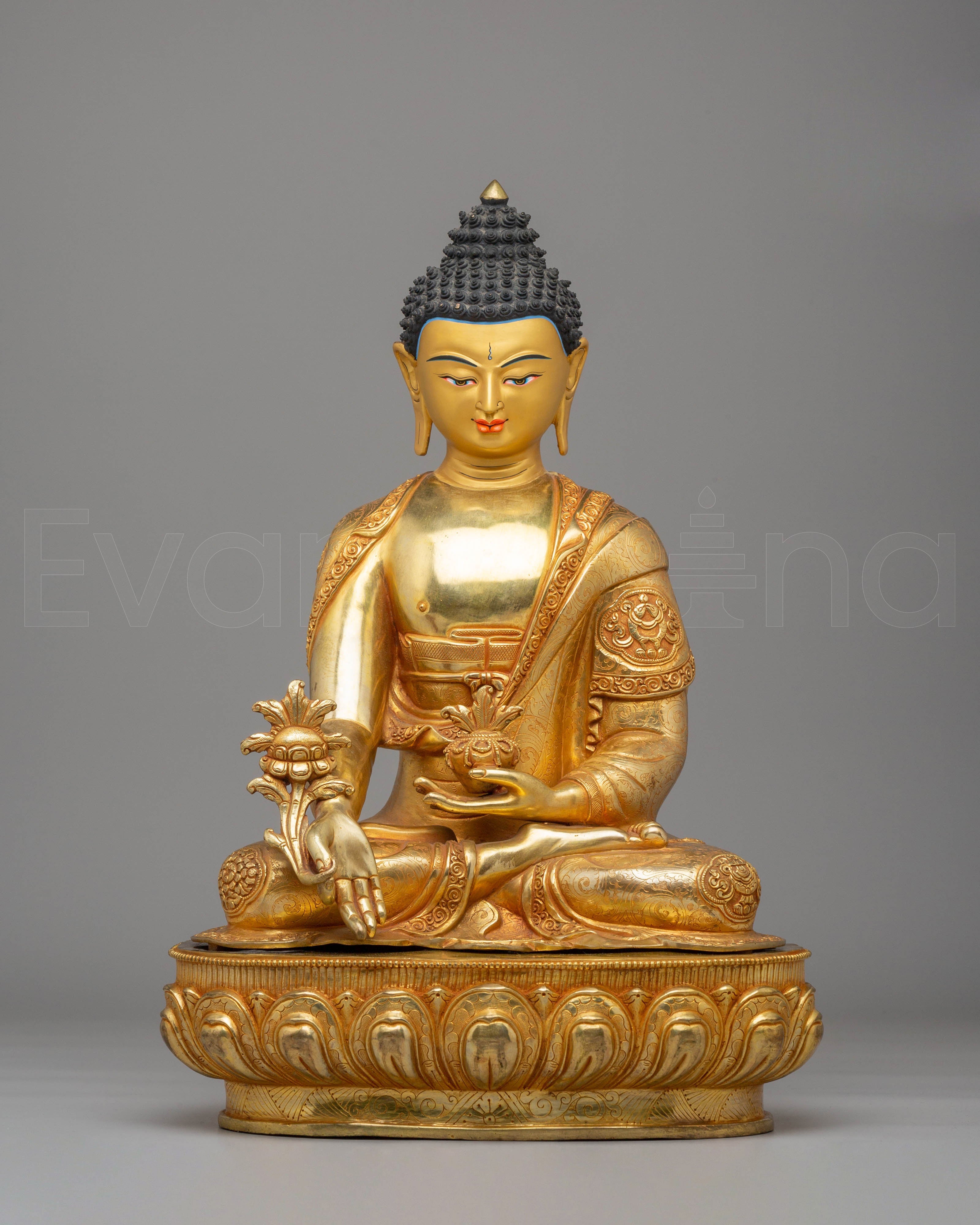 Tibetan Medicine Buddha Statue | Handmade Artwork