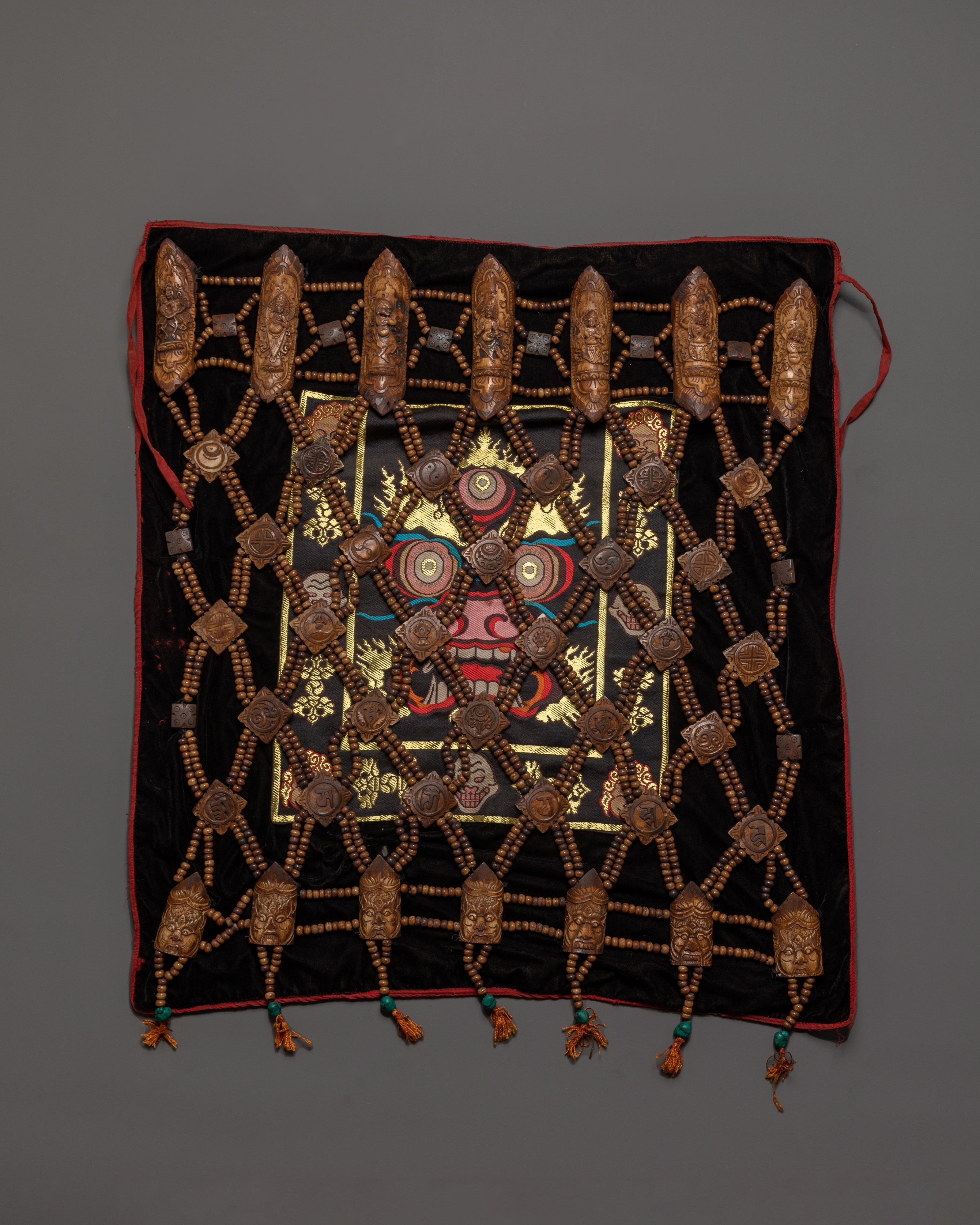 Yak Bone Guru Fabric | Handcrafted Tibetan Sacred Cloth, Spiritual Altar Textile