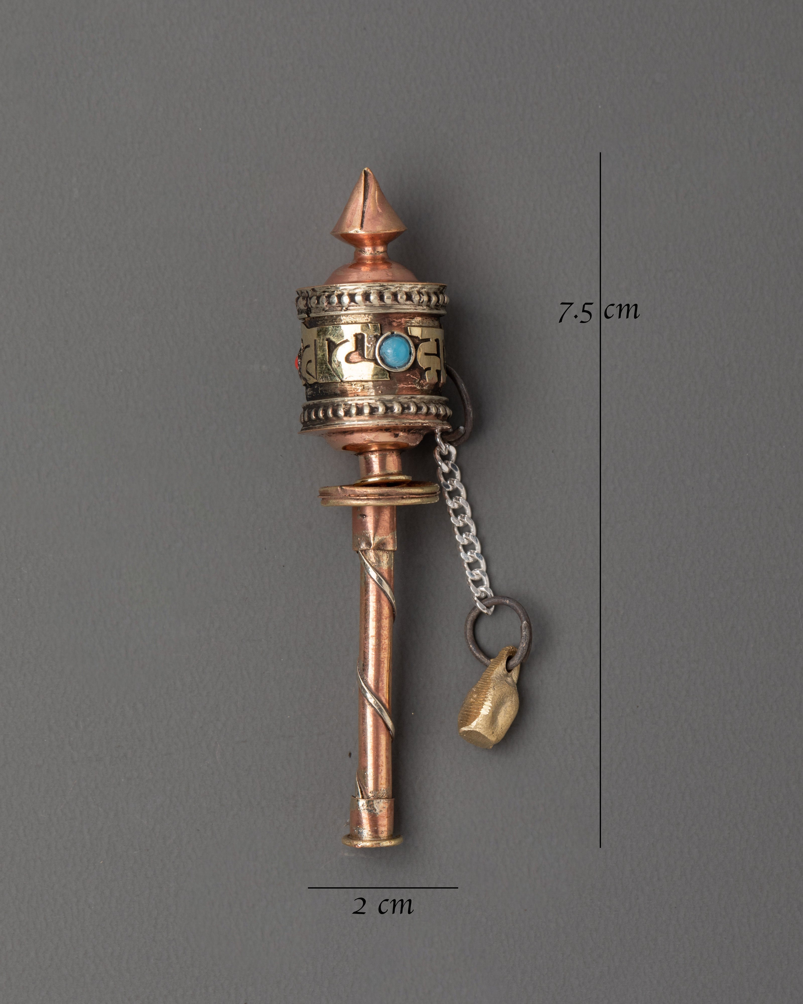 Copper and Brass Sacred Prayer Wheel | Mantra Meditation & Mindfulness Tool