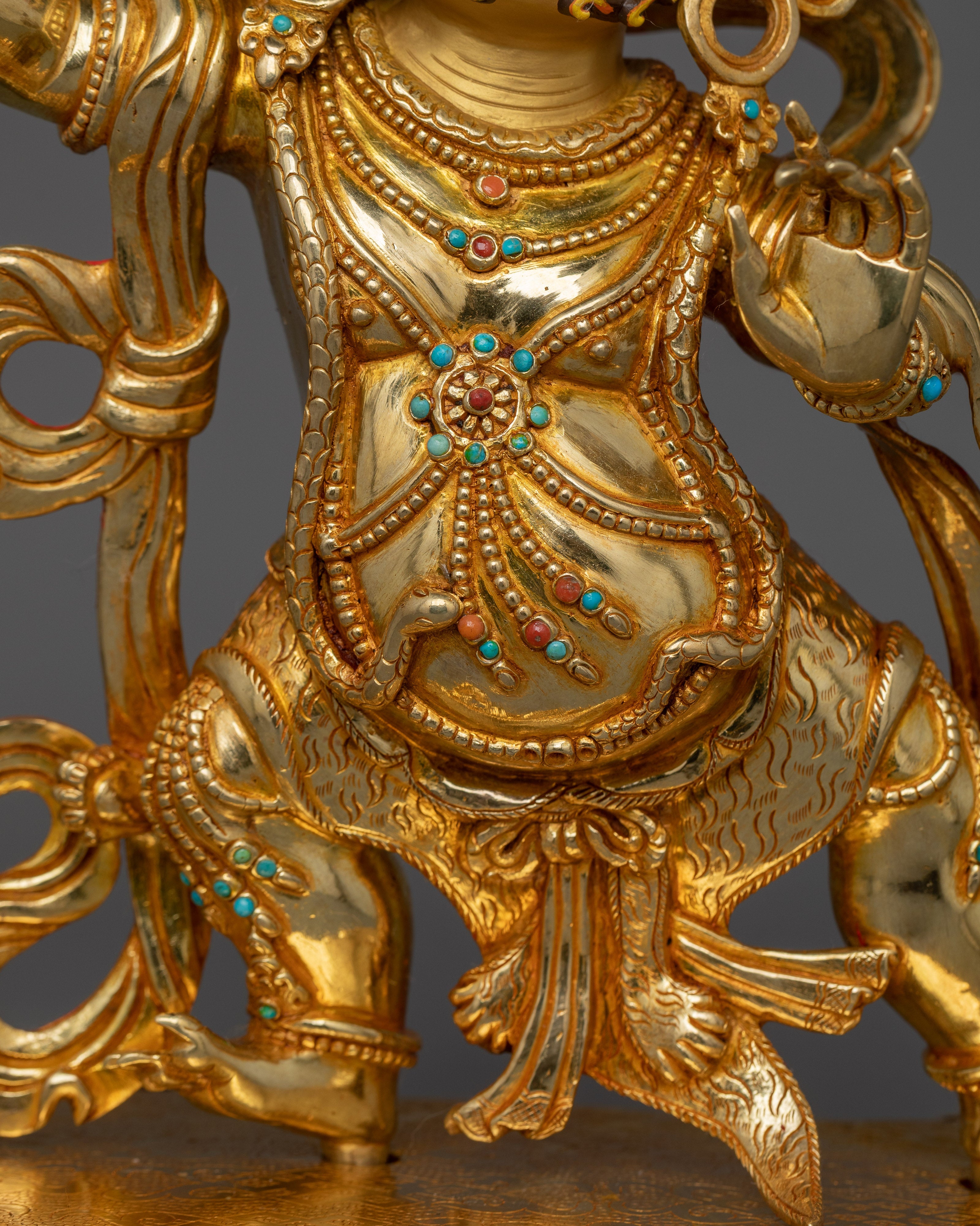 Handcrafted Tibetan Statue of Vajrapani | Wrathful Form