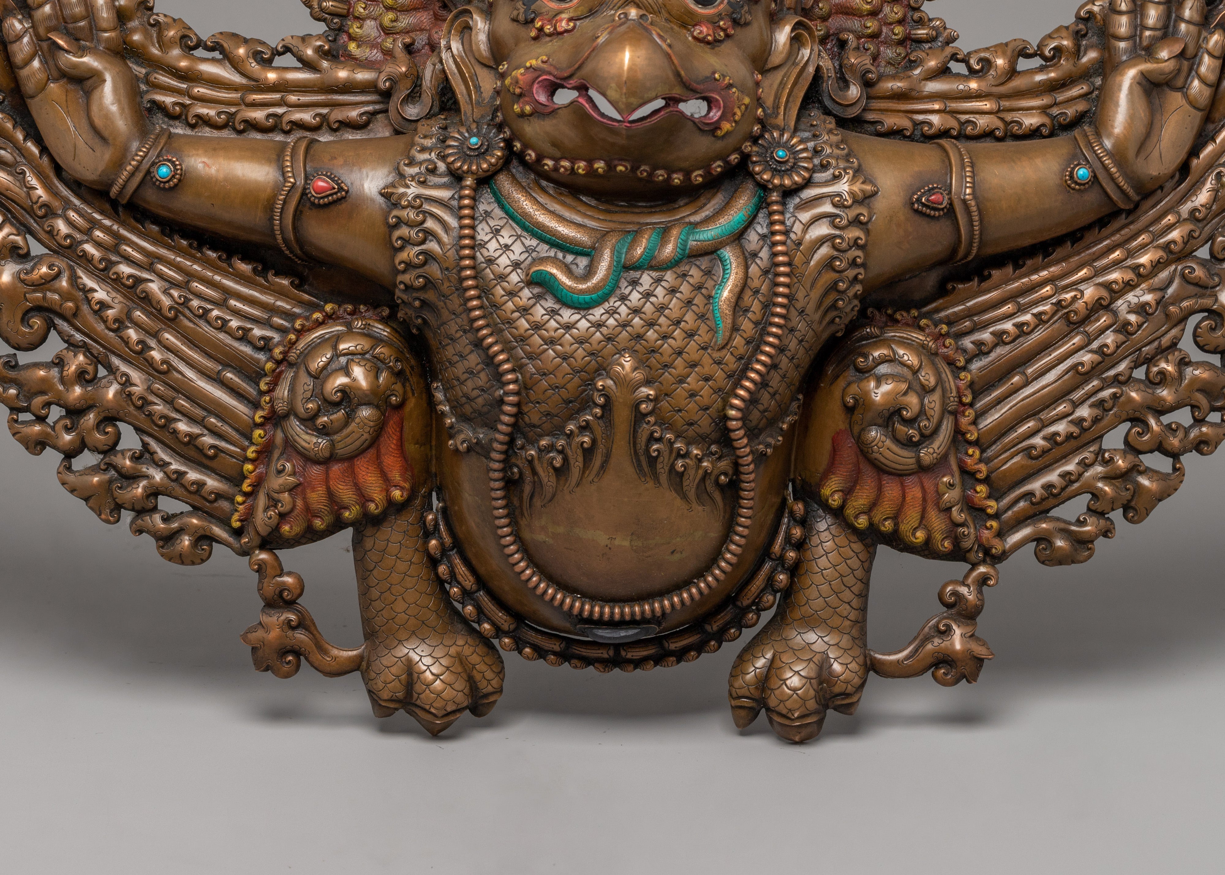Copper Garuda Wall Hanging | Spiritual Home Altar Art