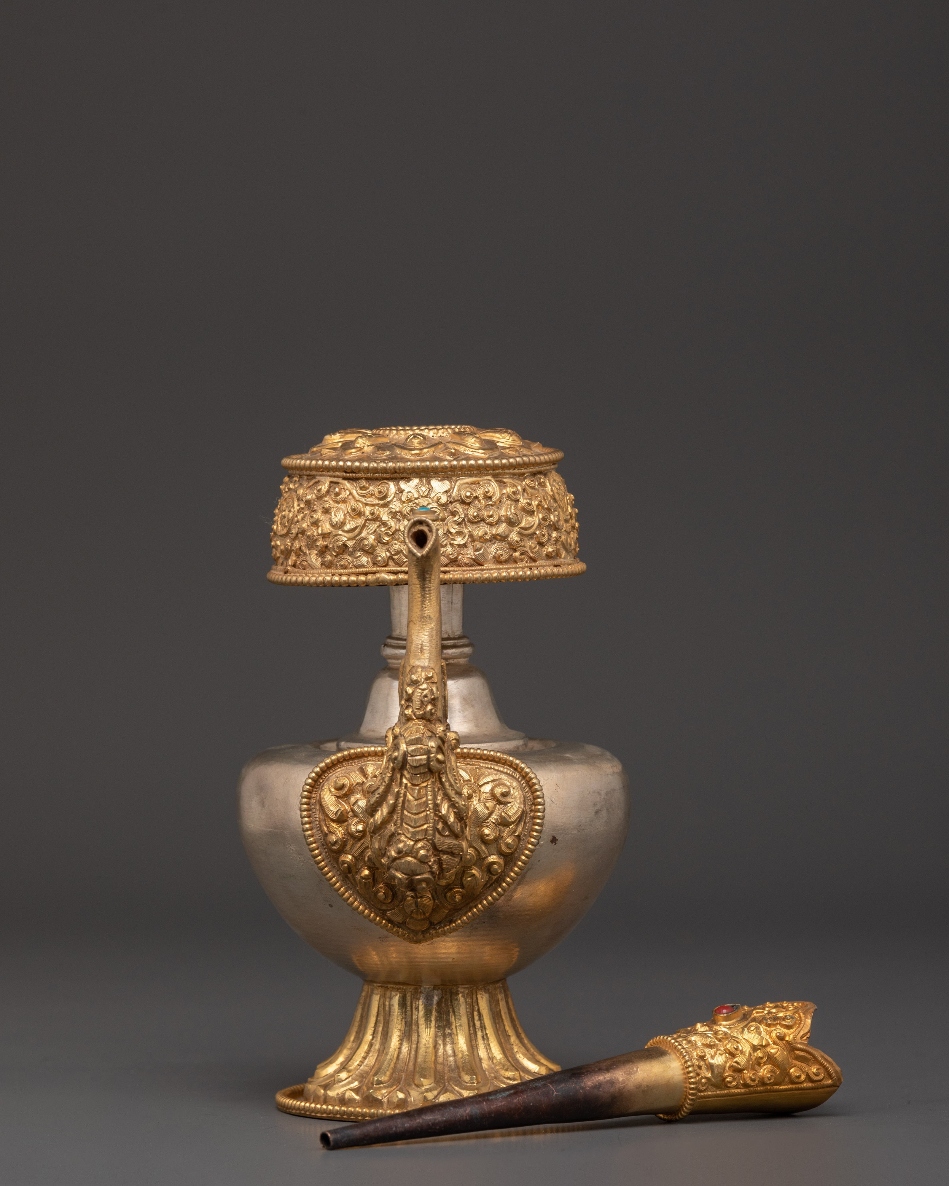 Tibetan Copper Bumba Vessel | Handcrafted Sacred Ritual Water Pot