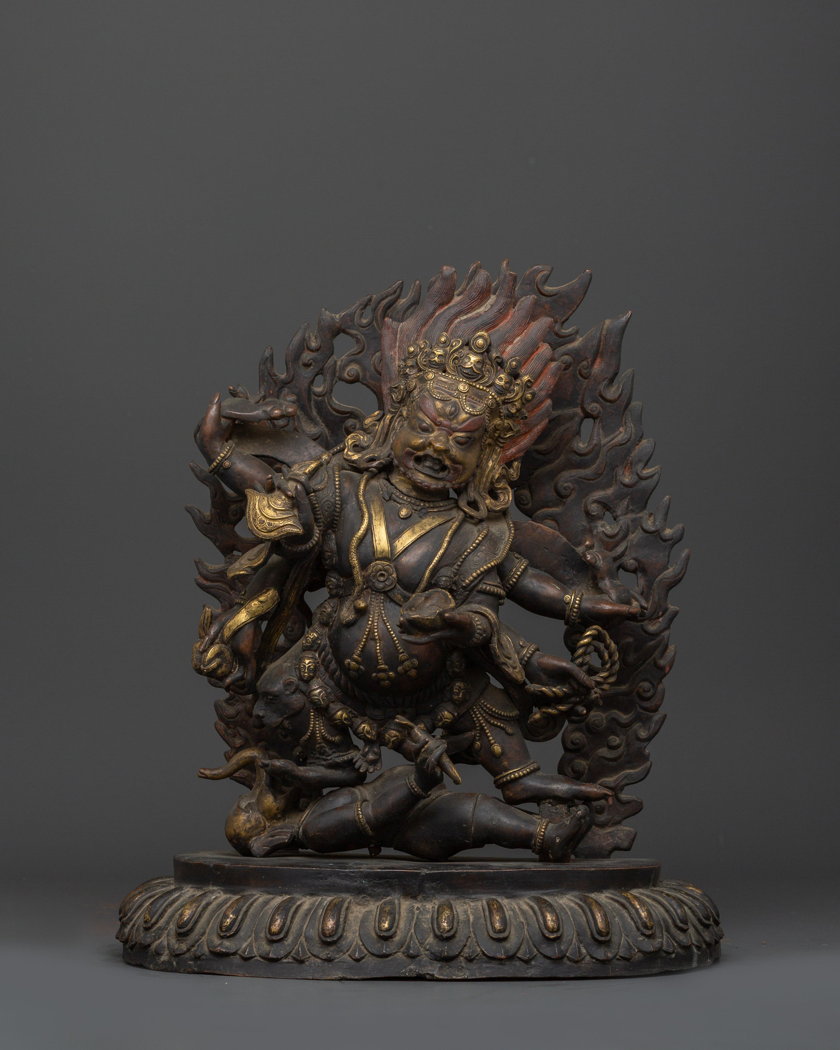 Copper Mahakala Statue