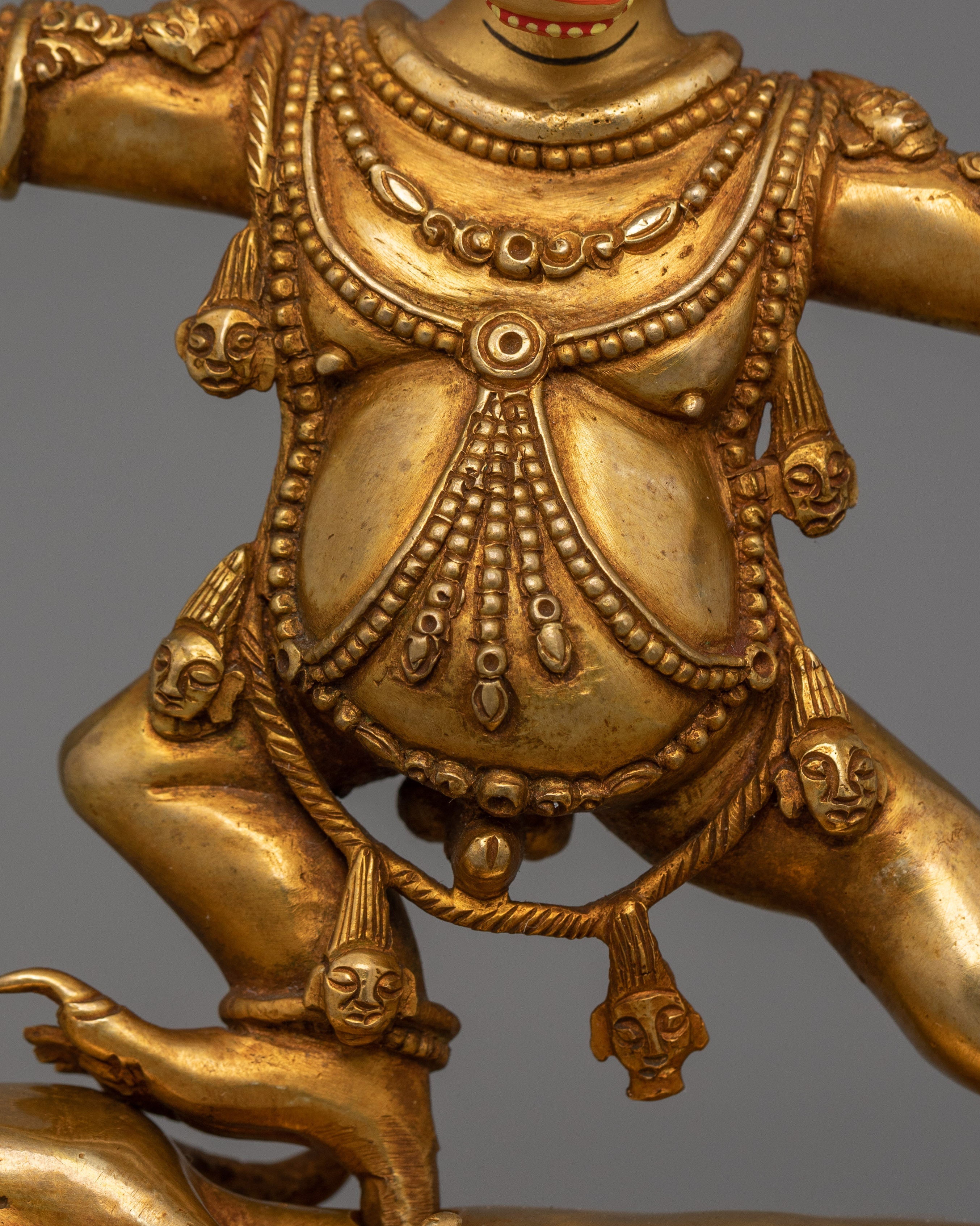 24K Gold Gilt Yama Dharmaraja Statue | Protector of Wisdom and Spiritual Strength