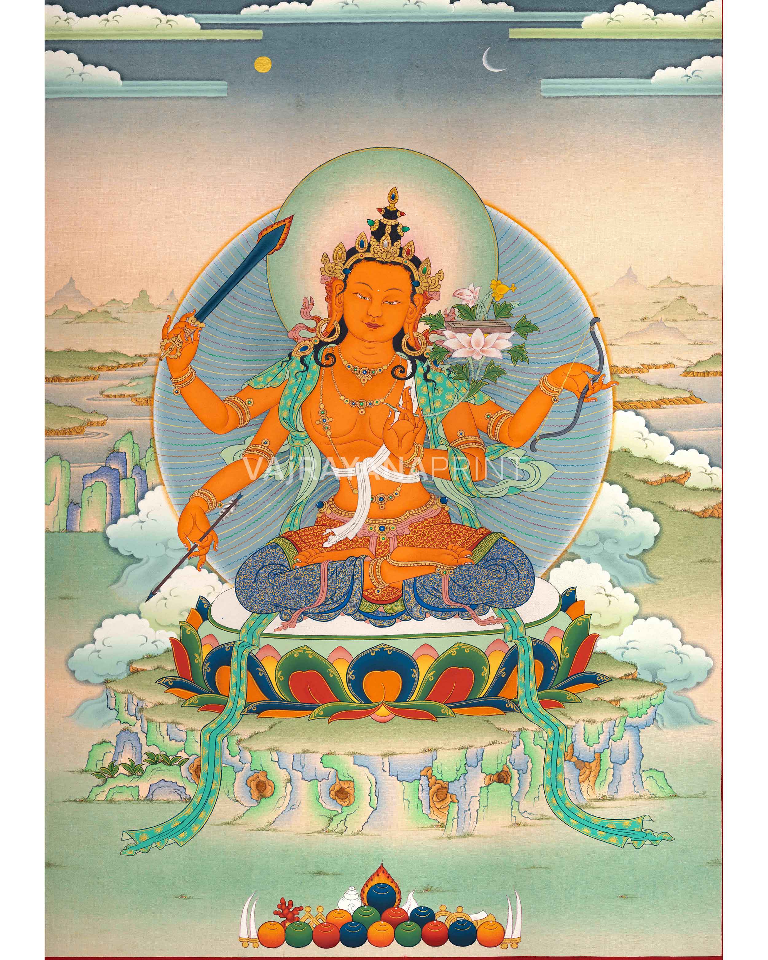 Manjushri's Thangka Print