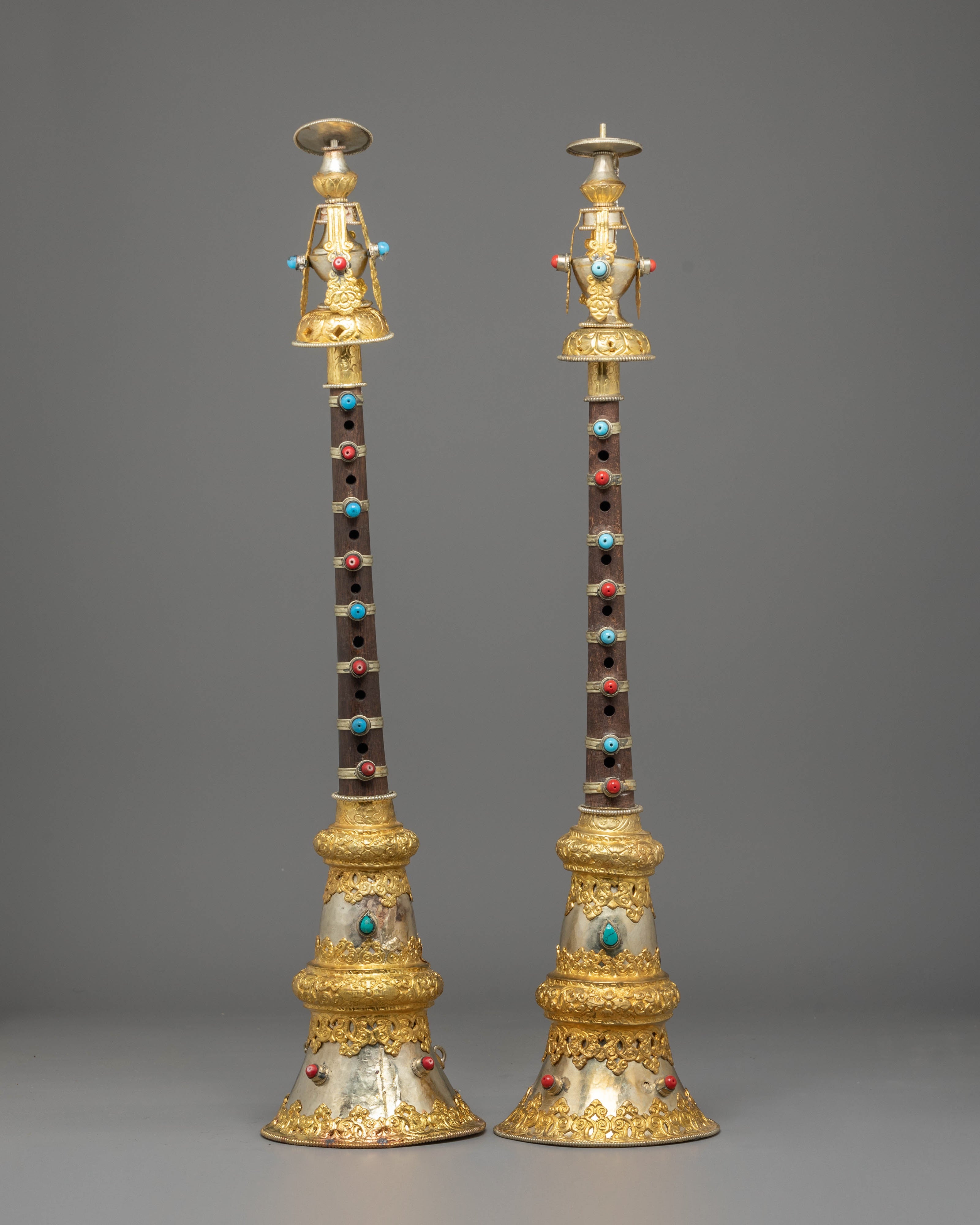 Gyaling Set for Ritual Ceremonies | Buddhist Temple Instrument Decor