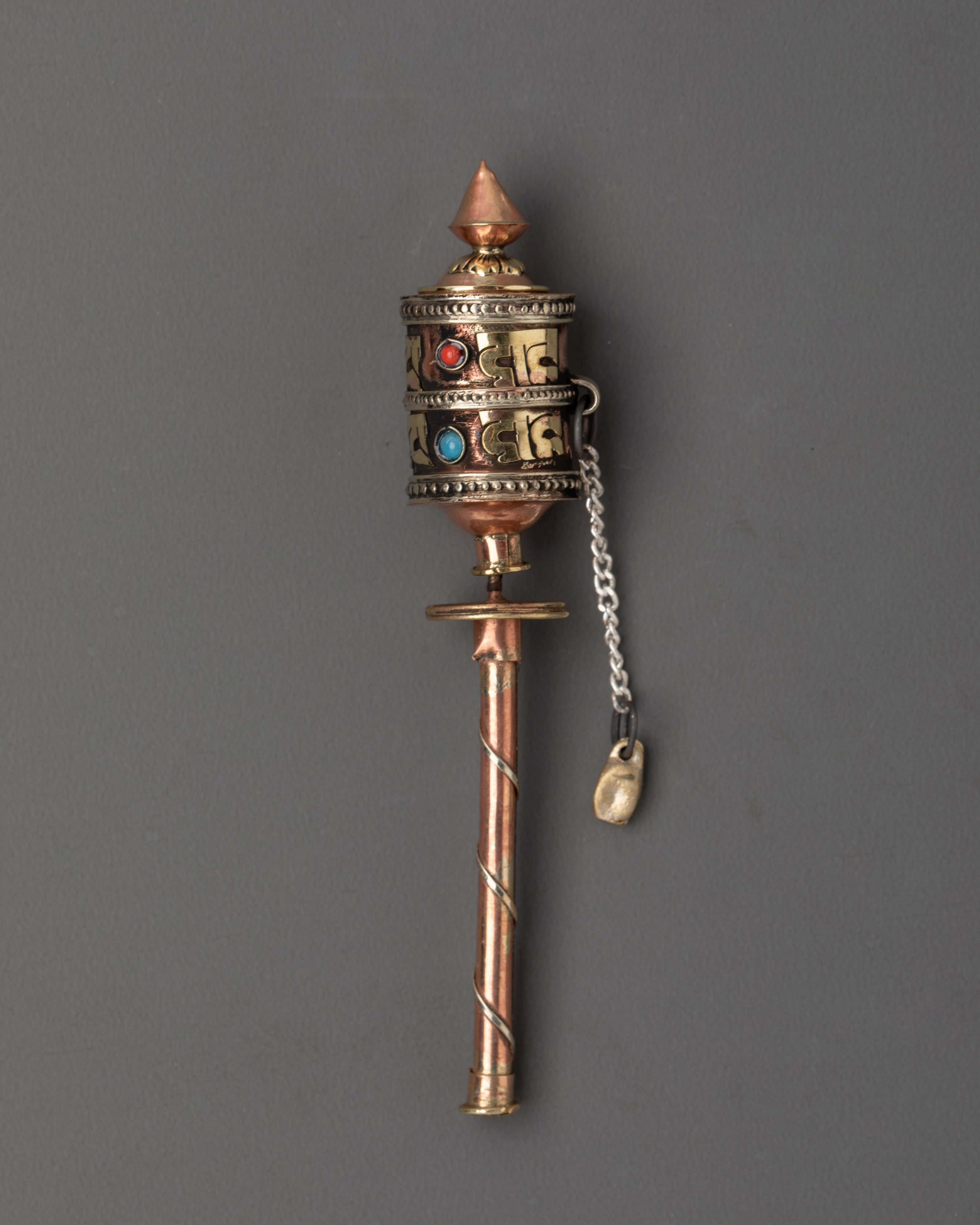 Tibetan Sacred Mantra Engraved Prayer Wheel