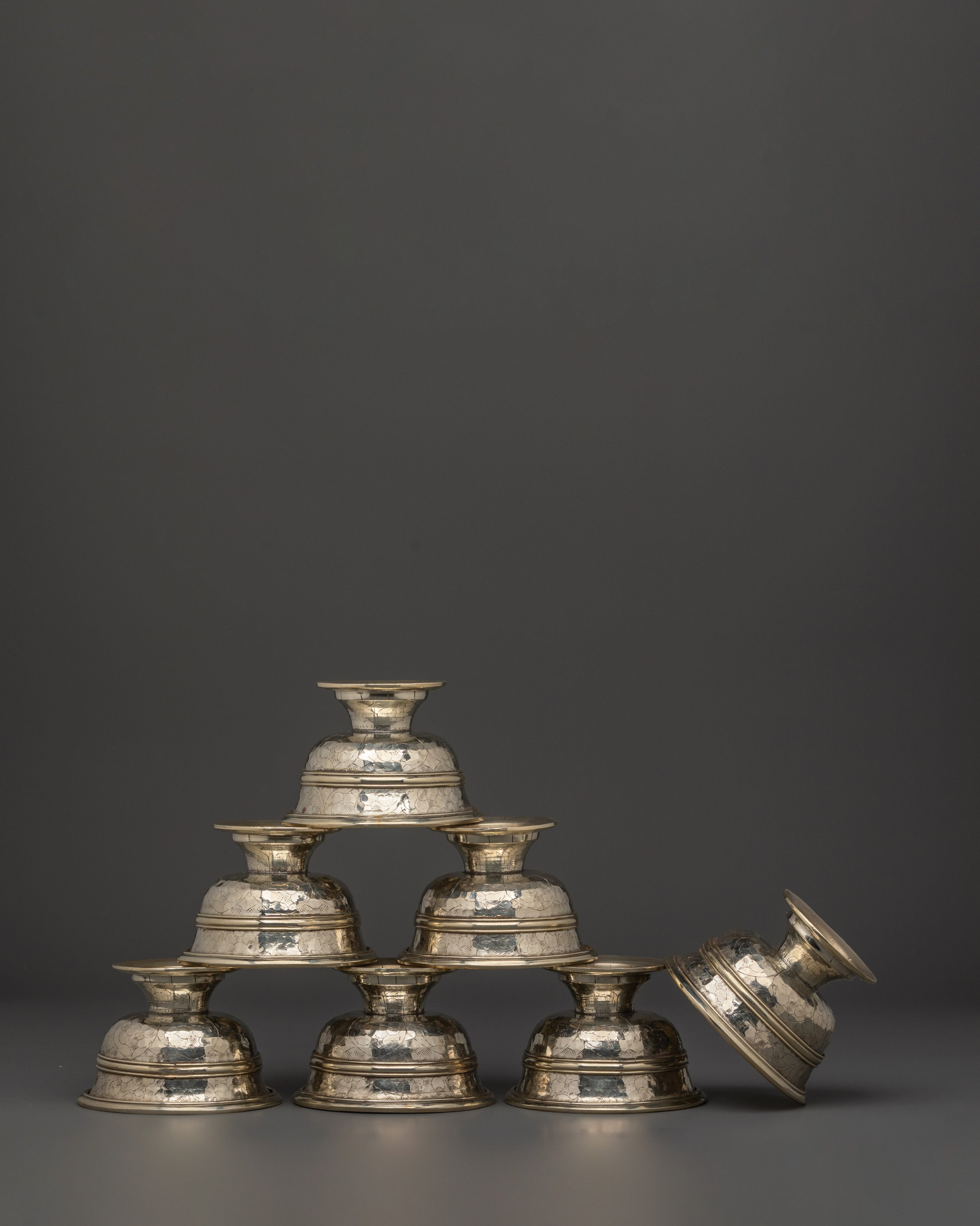 Seven Water Offering Bowls | 7-Piece Buddhist Altar Water Cups