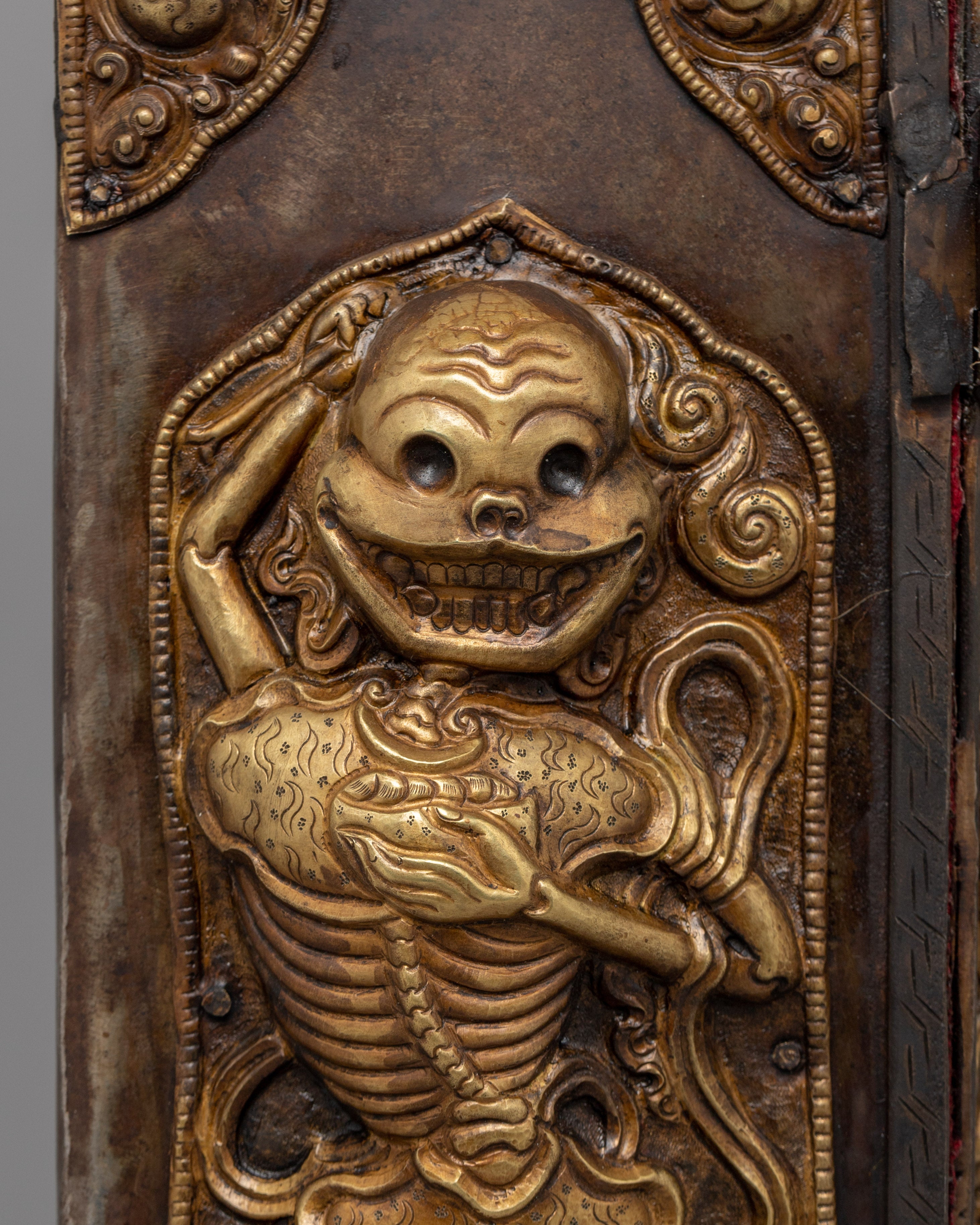 Large Spiritual Tibetan Ghau Box | Skull Themes Box