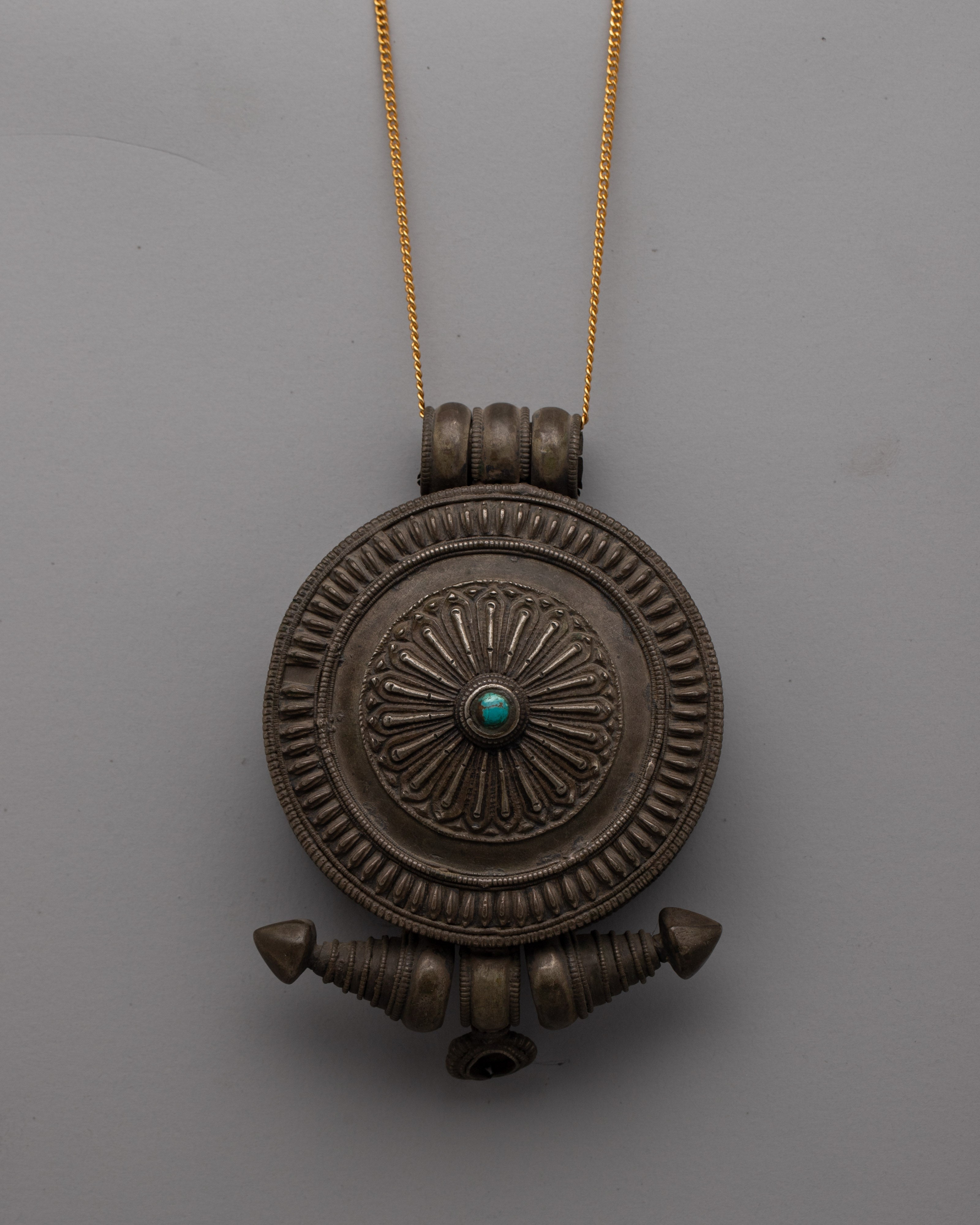 Exquisite Tibetan Ghau Prayer Box