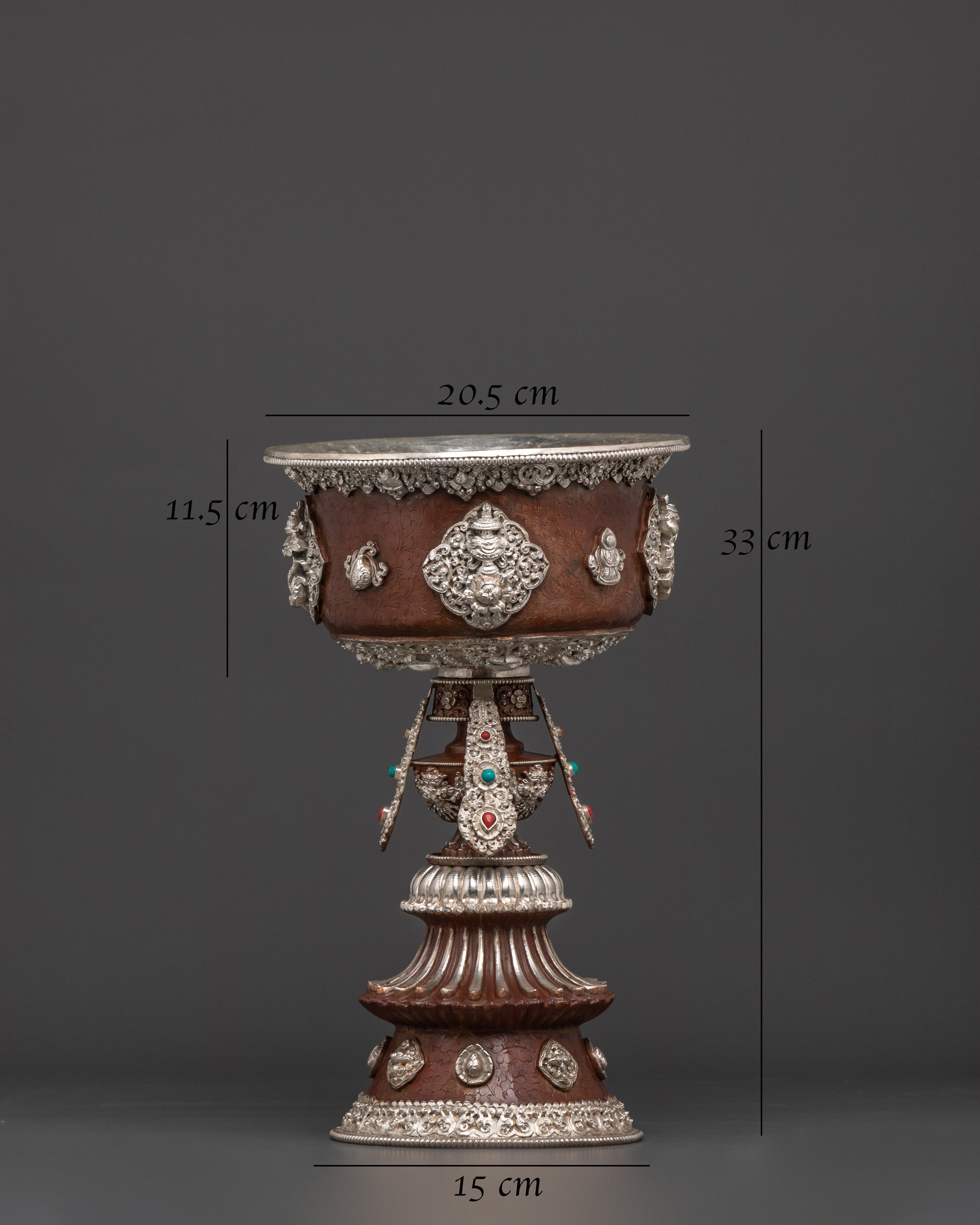 Religious Offering Butter Lamp Set | Handcrafted Tibetan Spiritual Altar Decor