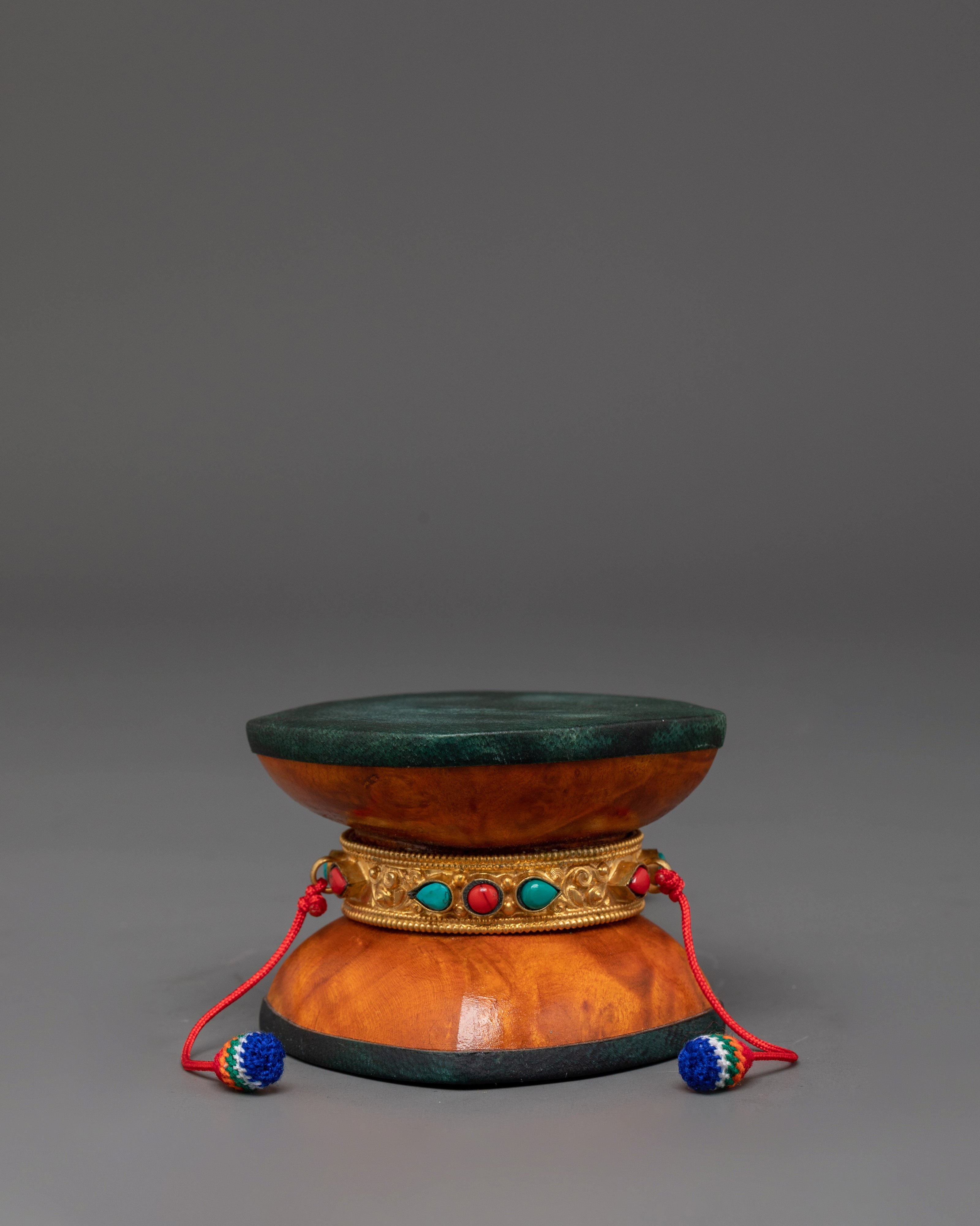 Bhutanese Wood Damaru