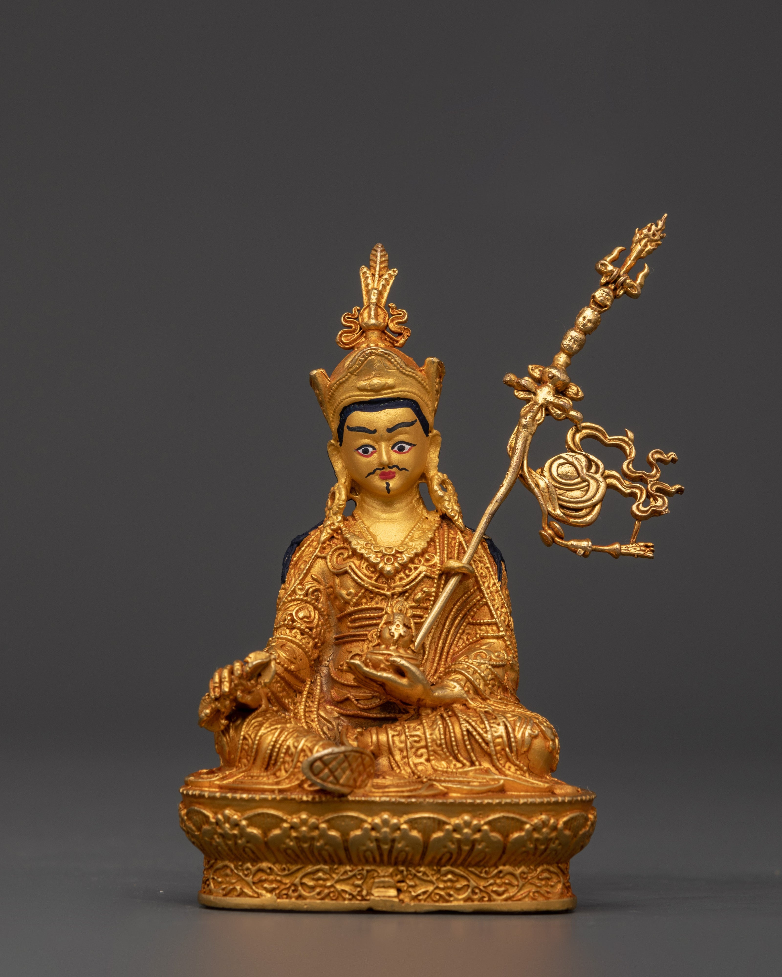 Guru Rinpoche Statue with Trident
