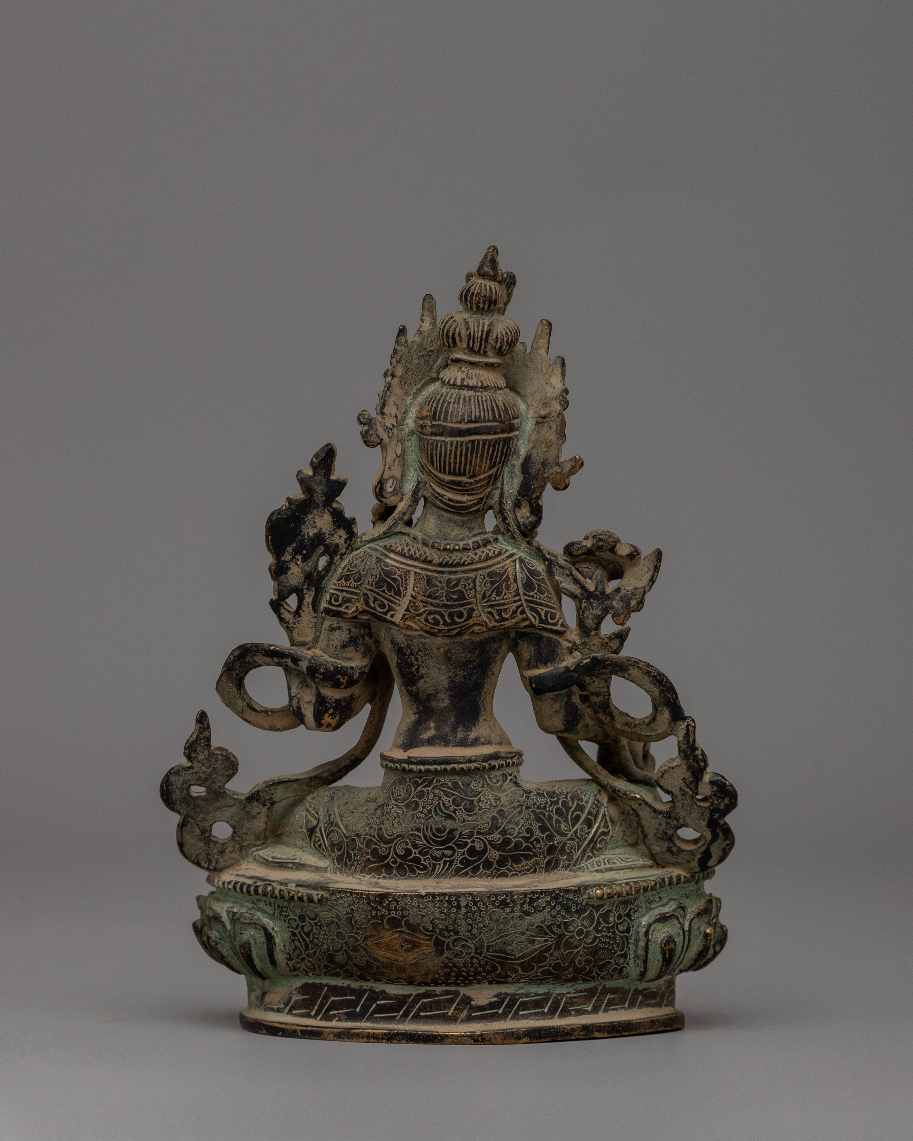 Handmade Green Tara Statue | Symbol of Compassion & Protection