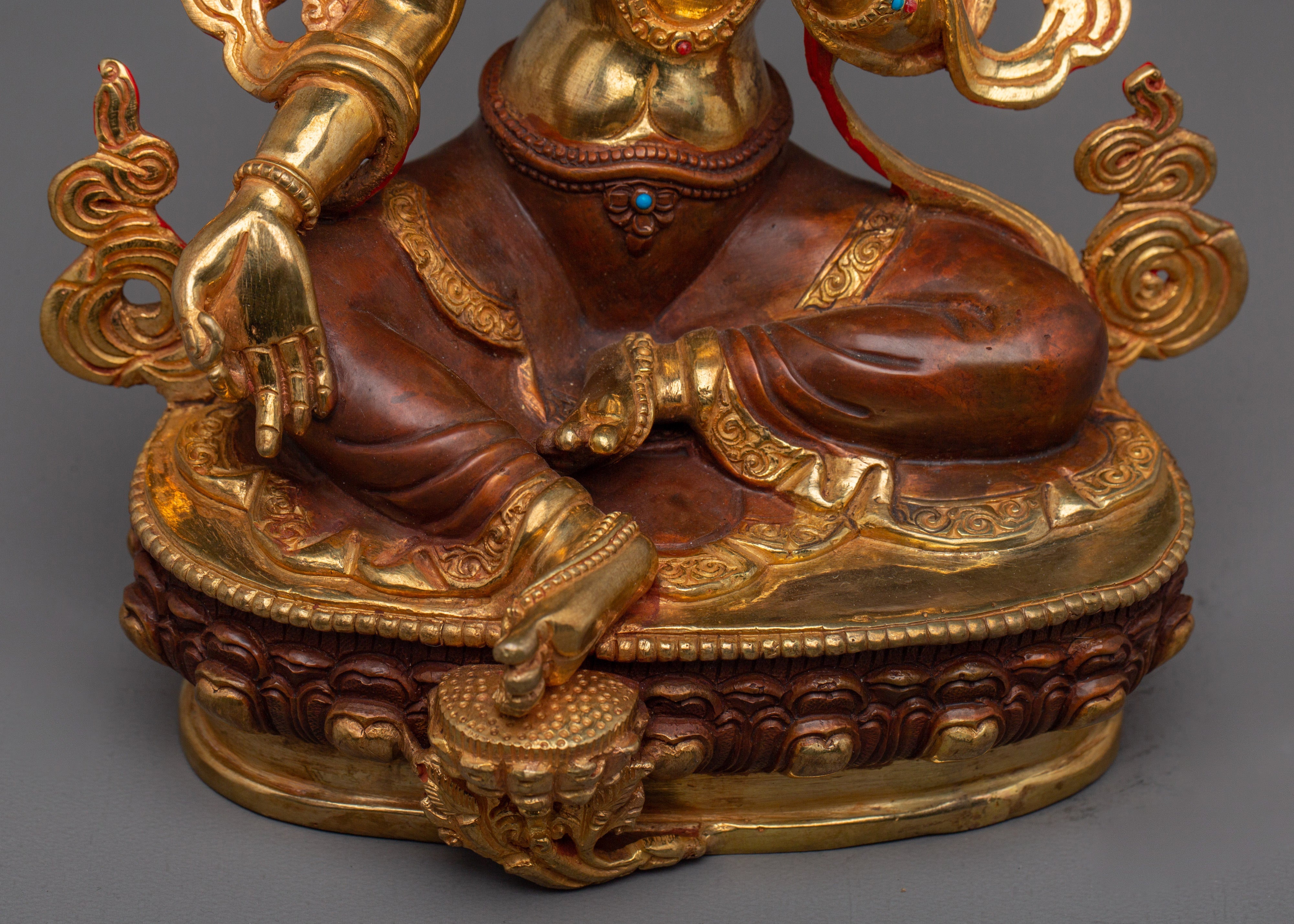 Green Tara Copper Handmade Statue | Shyama Tara - Mother of All Buddhas