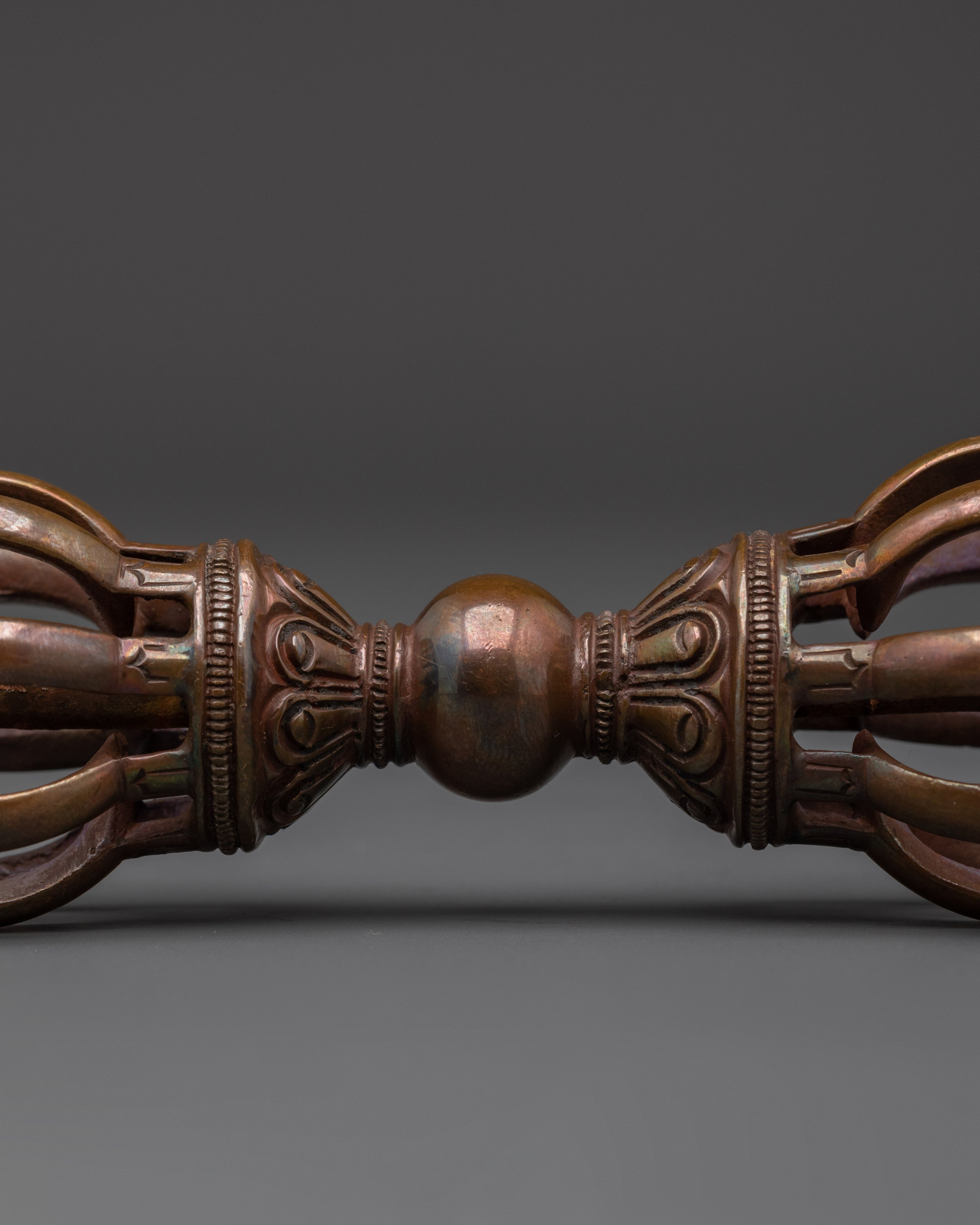 Oxidized Copper Dorje Vajra | Spiritual Protection