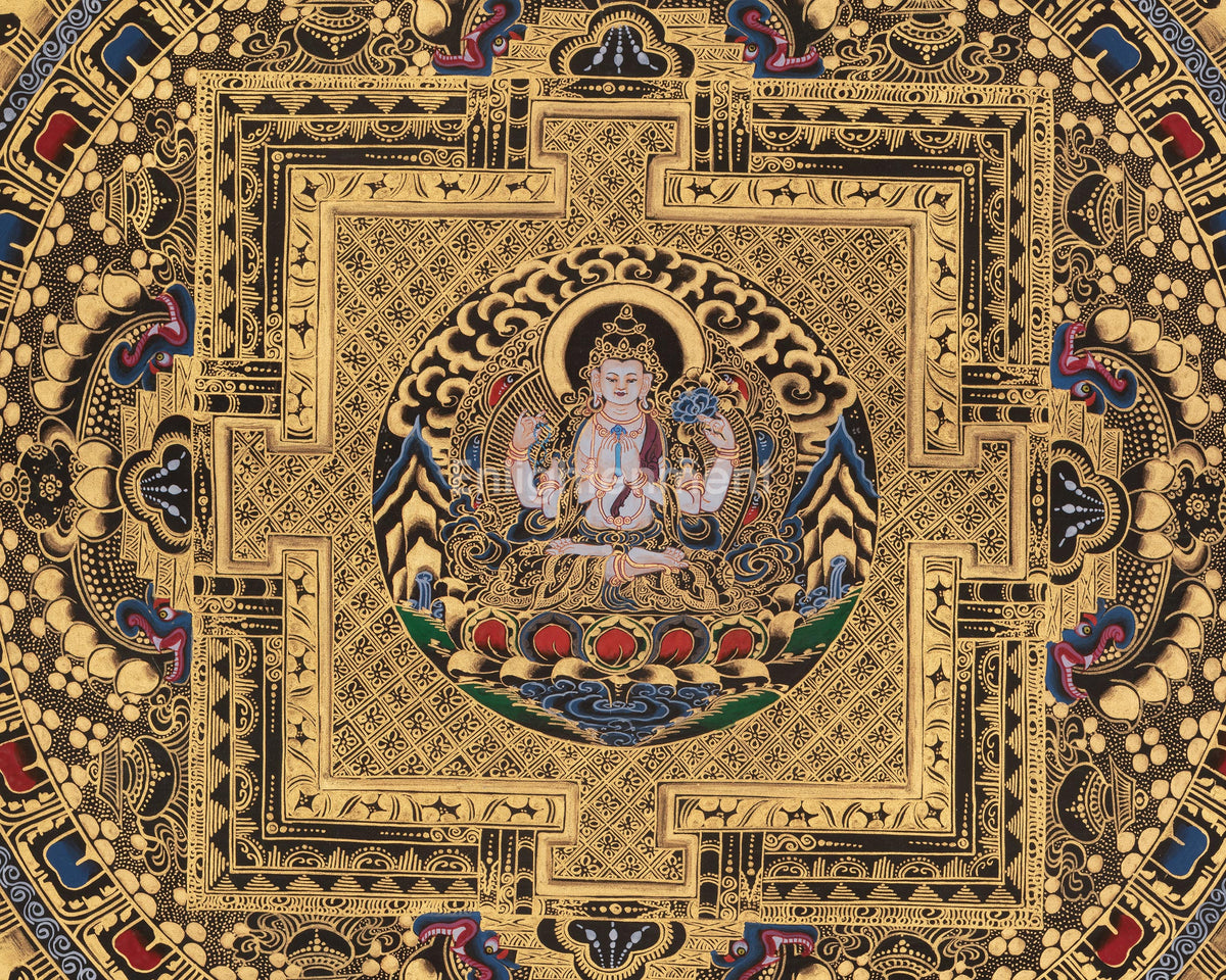 Chenrezig Mandala Artwork | Bodhisattva of Infinite Compassion
