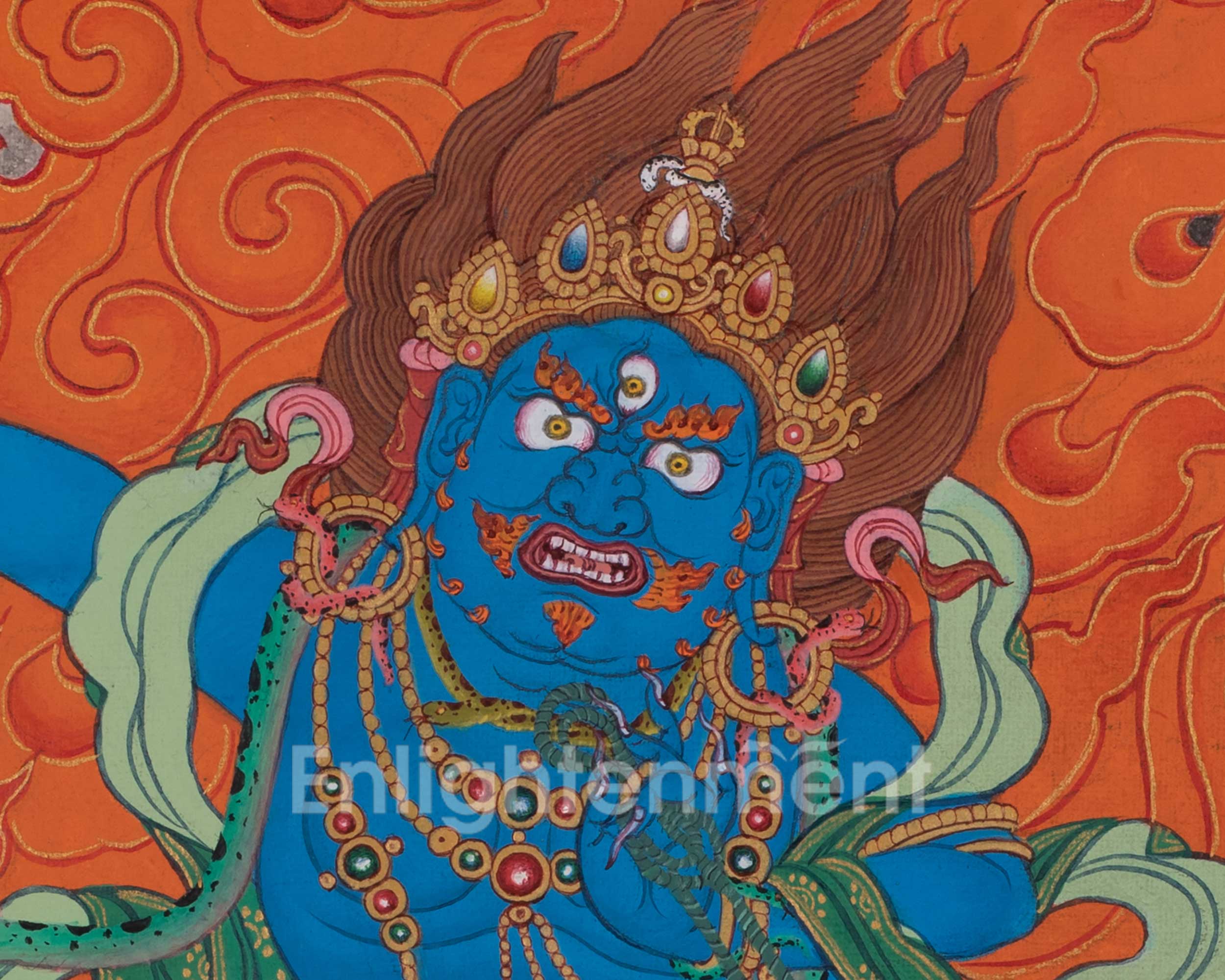 Vajrapani Tibetan Thangka | Protector Deity | Bodhisattva In Buddhism