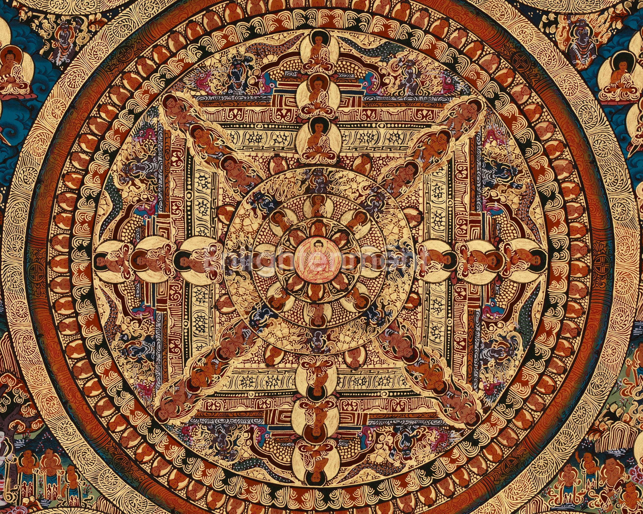 Hand-Painted Buddha Mandala Art | Meditation Altar