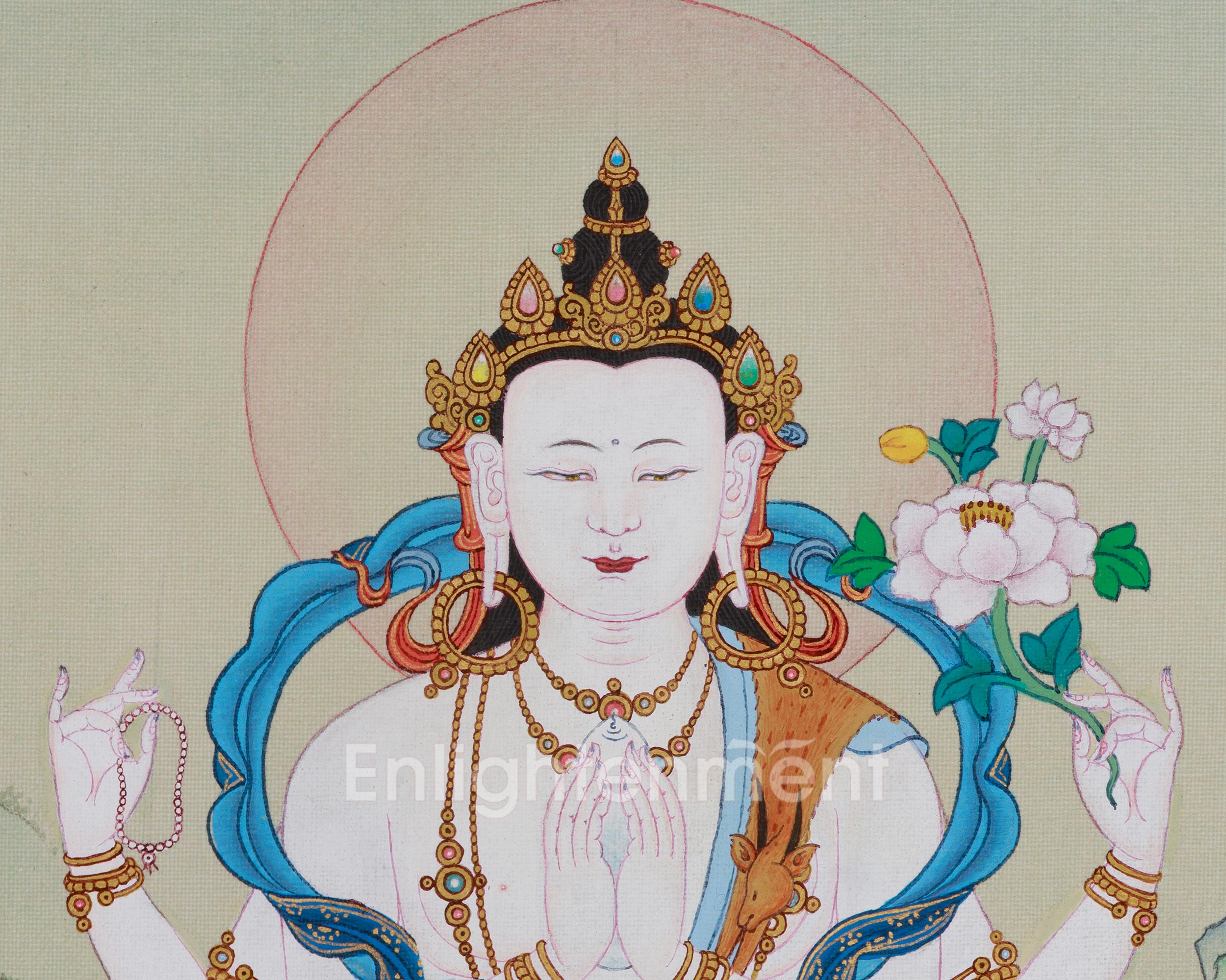 Chenrezig Thangka of Blessings | A Sacred Representation of Compassion