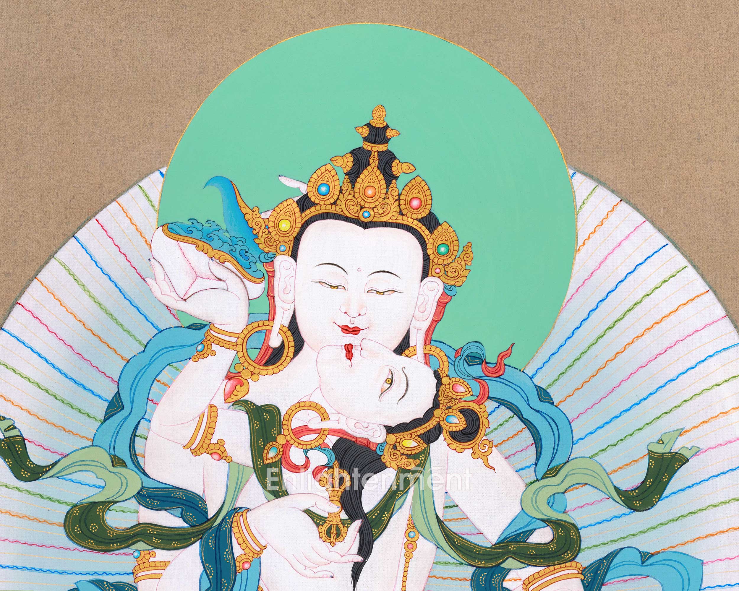 Yabyum Vajrasattva Thangka for Practice