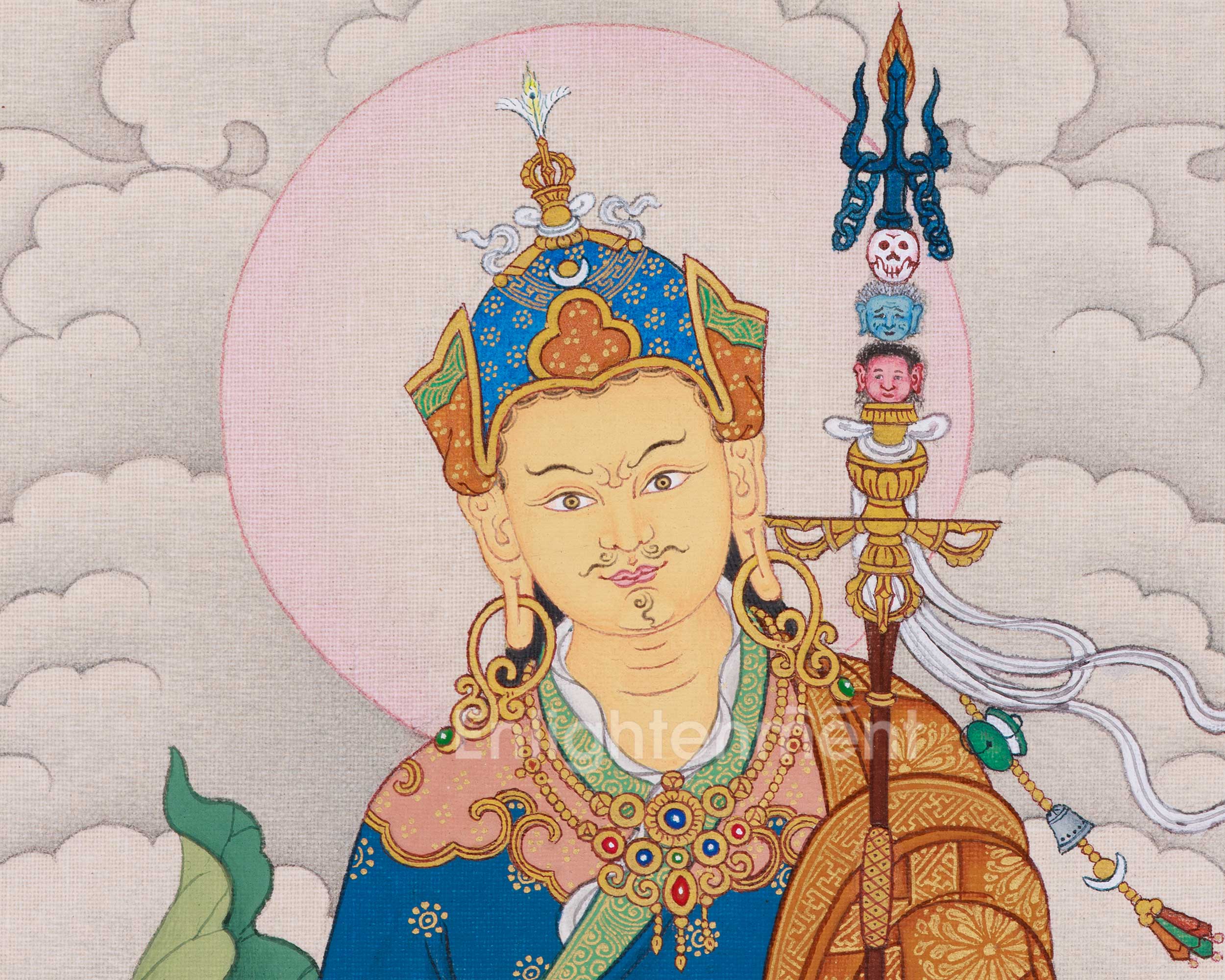 The Teacher of the Dharma, Guru Rinpoche | A Sacred Thangka of Wisdom and Protection